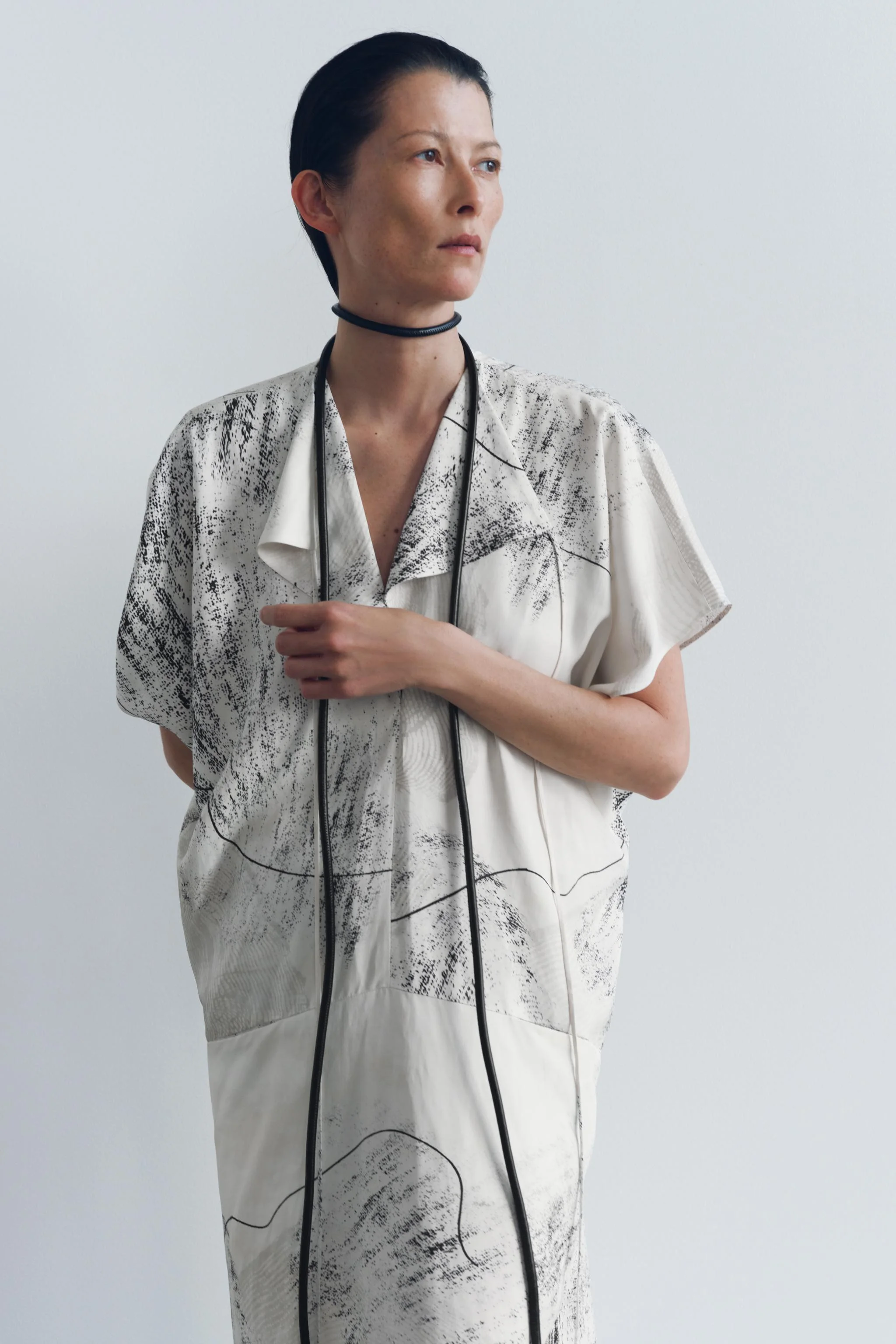 پیراهن میدی طرح‌دار ZW COLLECTION