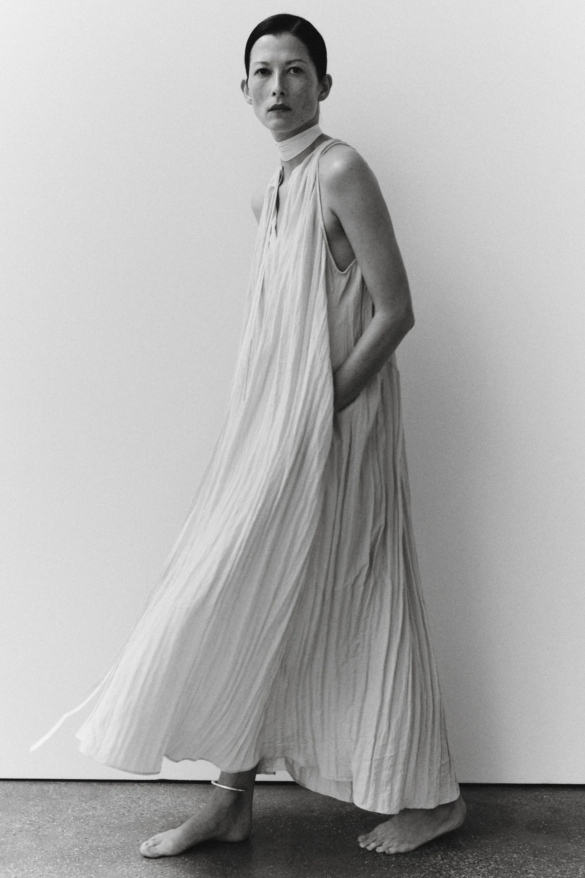 پیراهن روان با بافت کرینکلی از کالکشن ZW