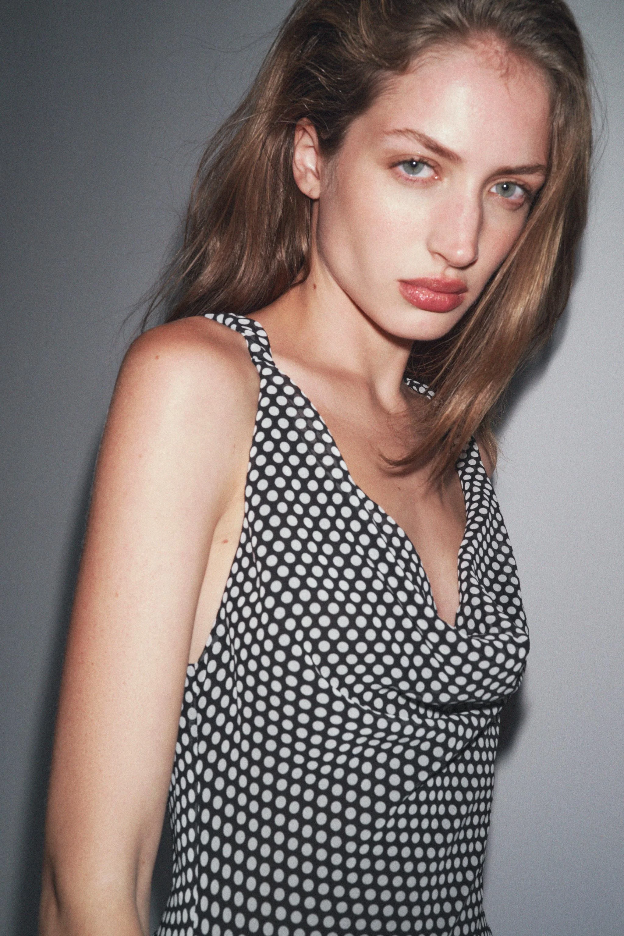 پیراهن میدی خال خالی ZW COLLECTION