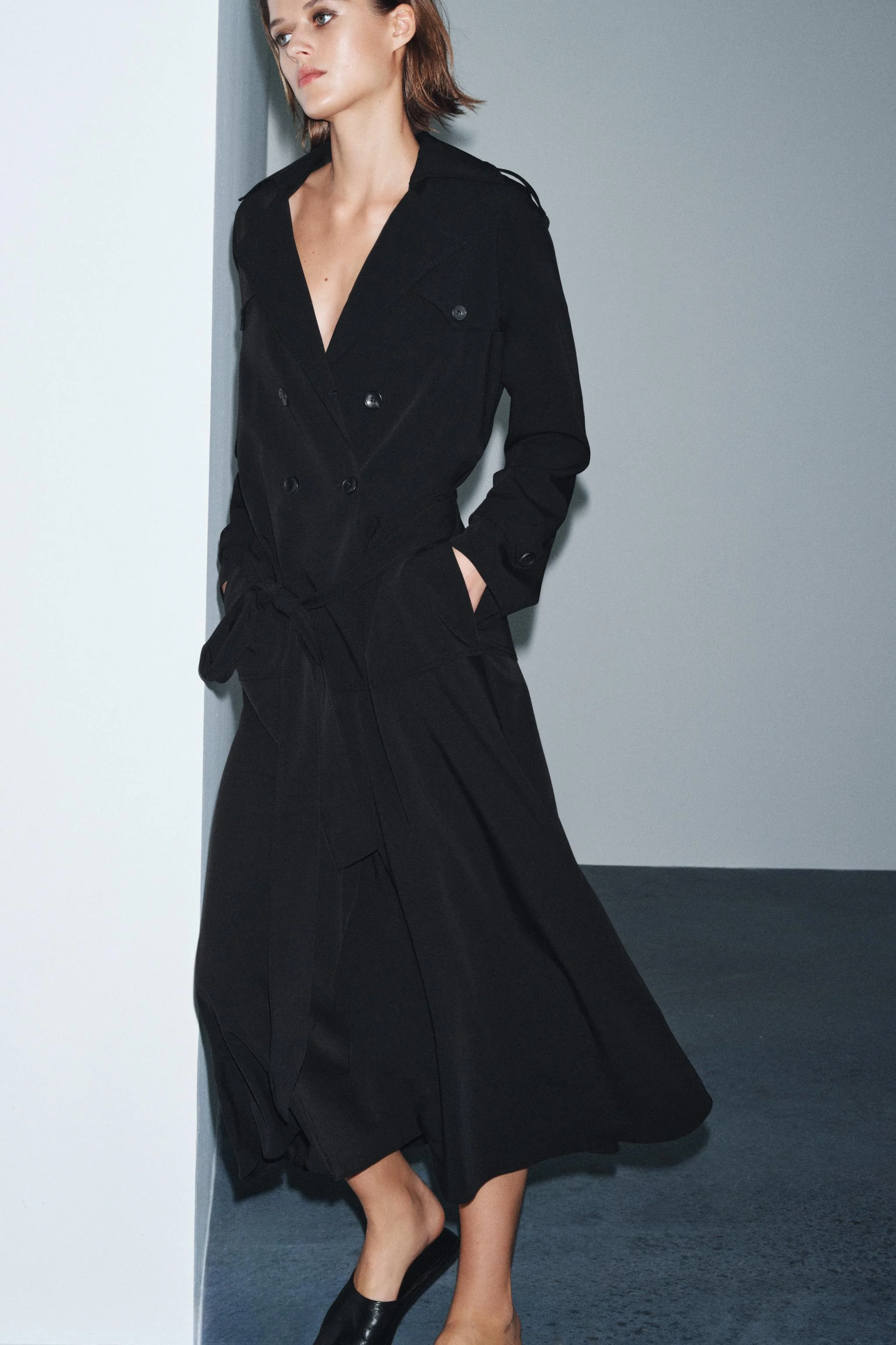 پیراهن میدی ترنچ زنانه ZW COLLECTION پیراهن میدی ترنچ زنانه ZW COLLECTION