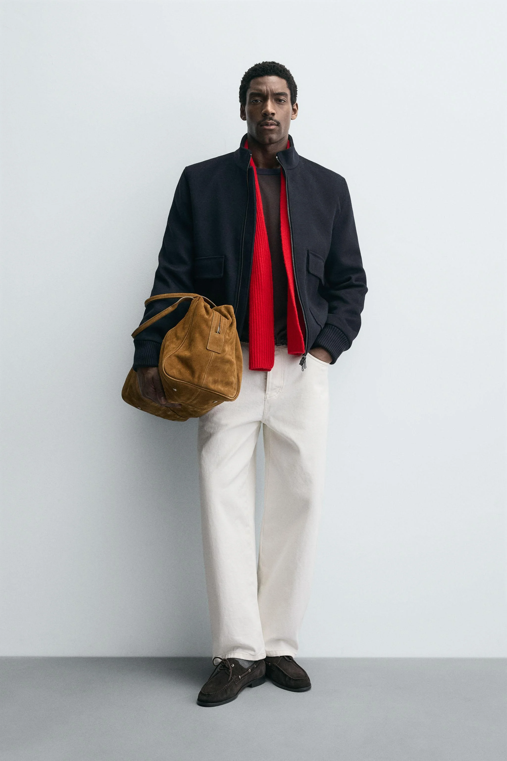 ژاکت لوزی‌دوزی شده با پشم