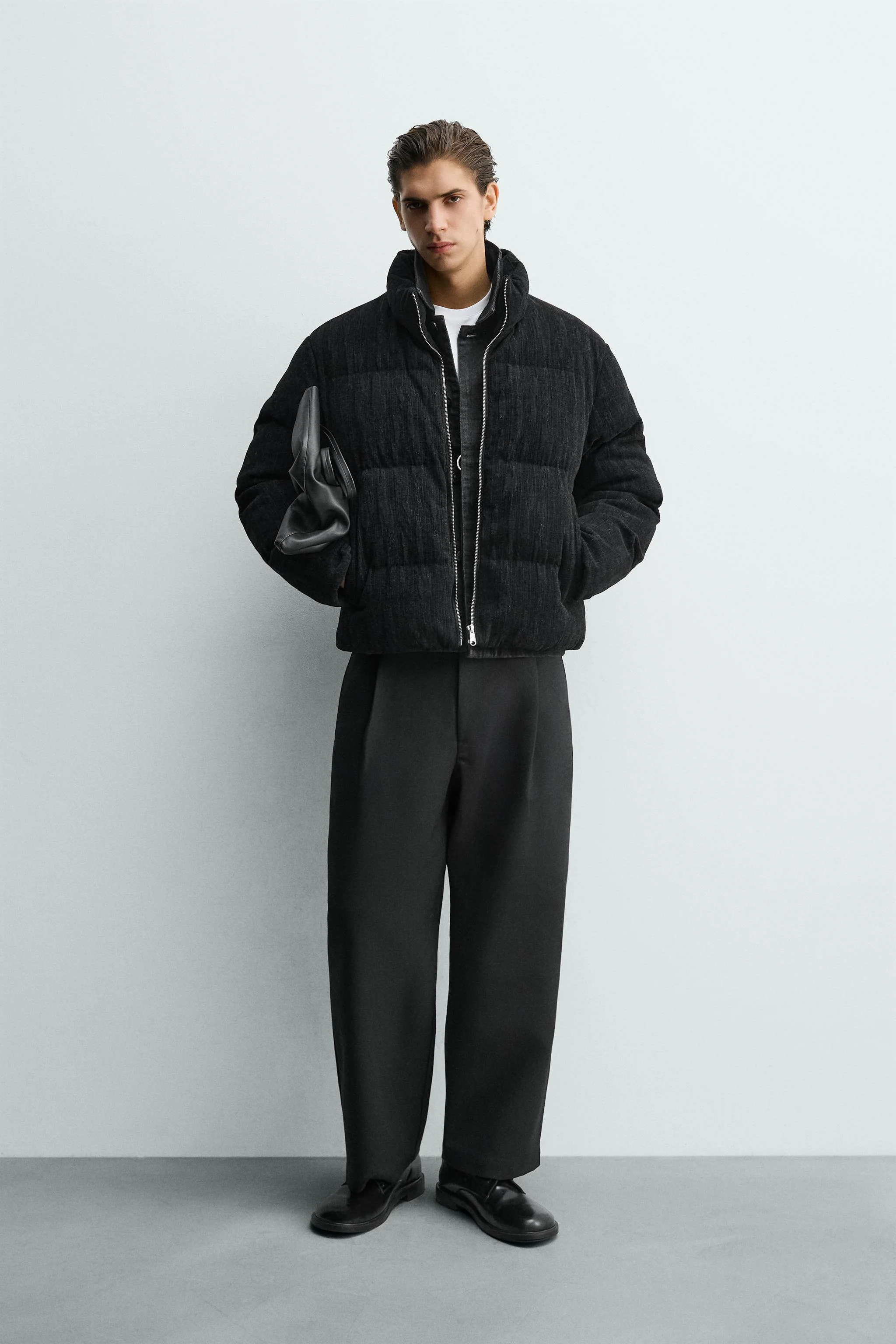 کاپشن کوتاه پفی با فیت آزاد