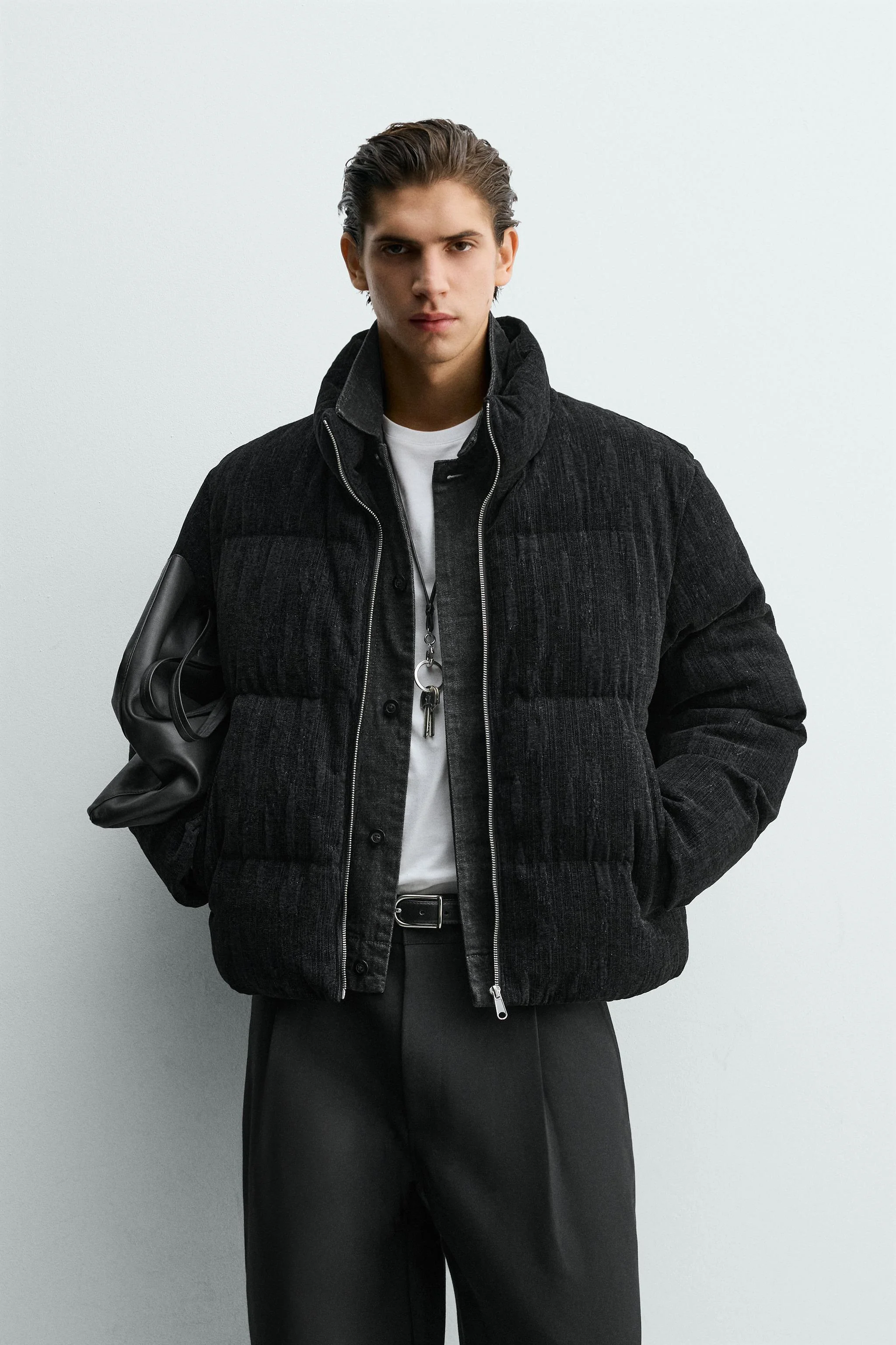 کاپشن کوتاه پفی با فیت آزاد