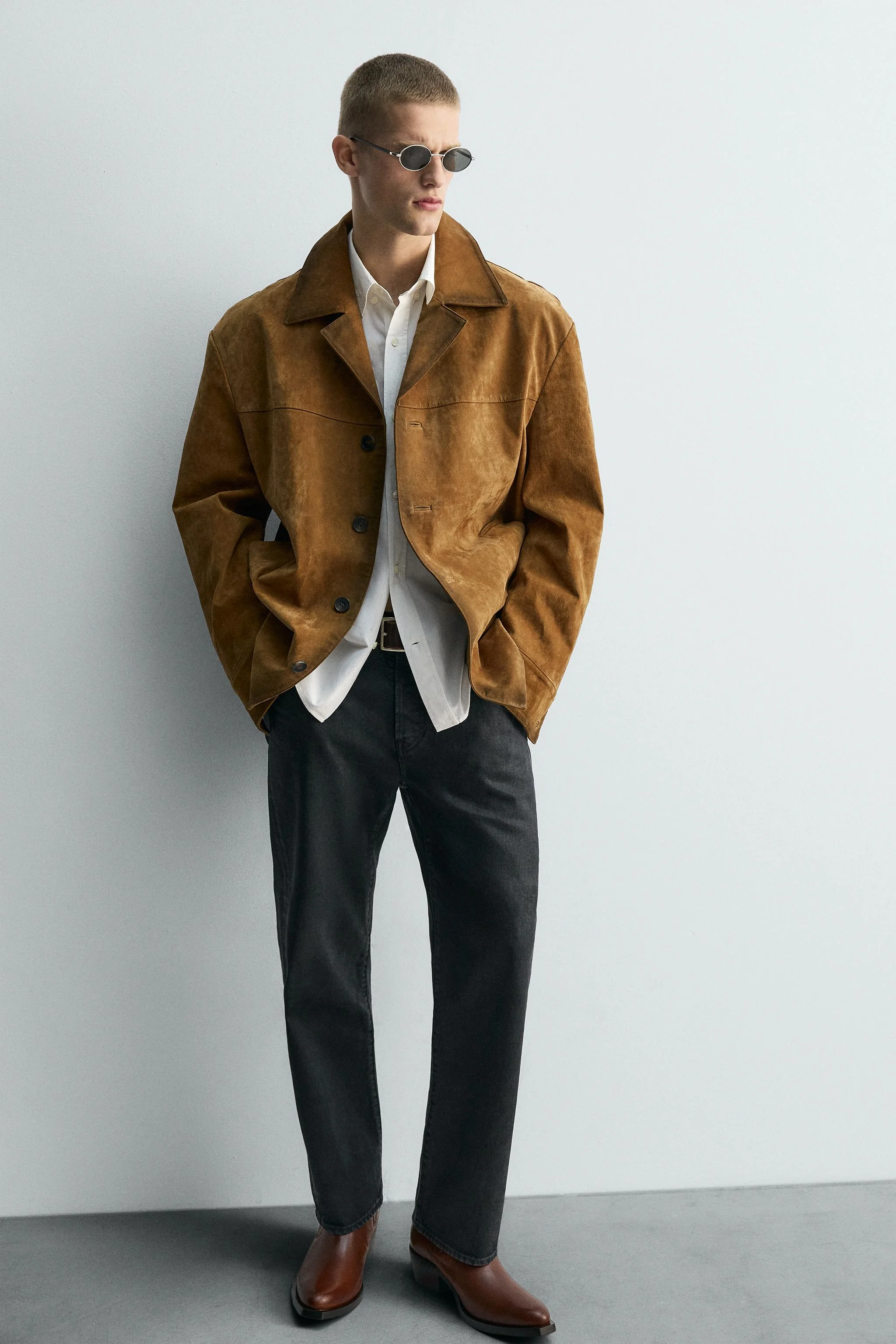 نیم بوت چرمی مدل کابویی نسخه محدود