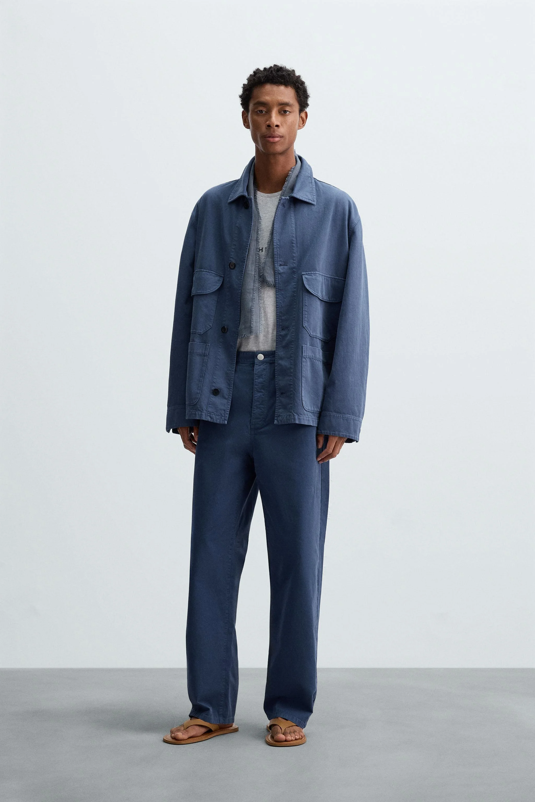 شلوار راسته با افکت شسته شده شلوار راسته با افکت شسته شده