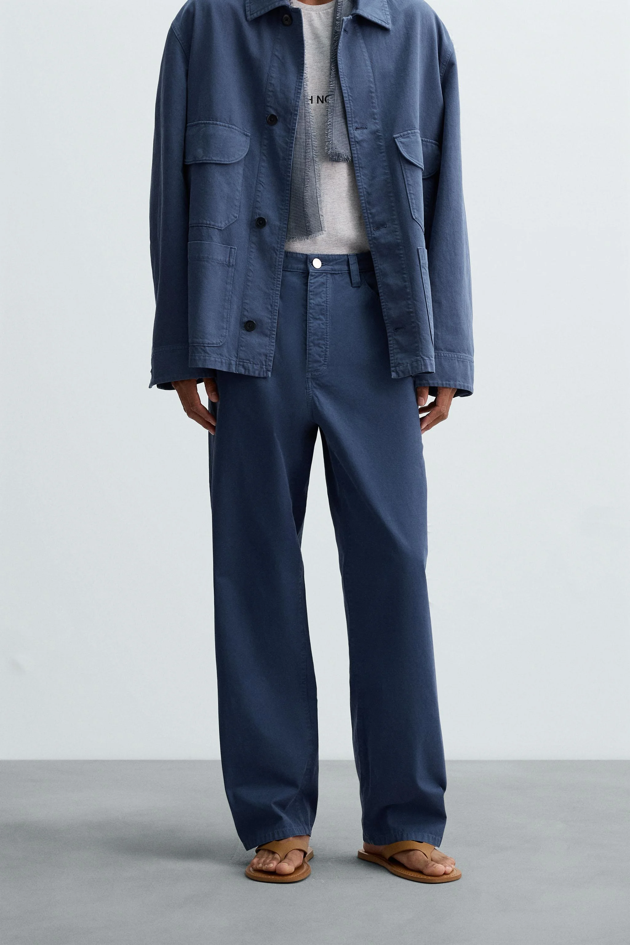 شلوار راسته با افکت شسته شده