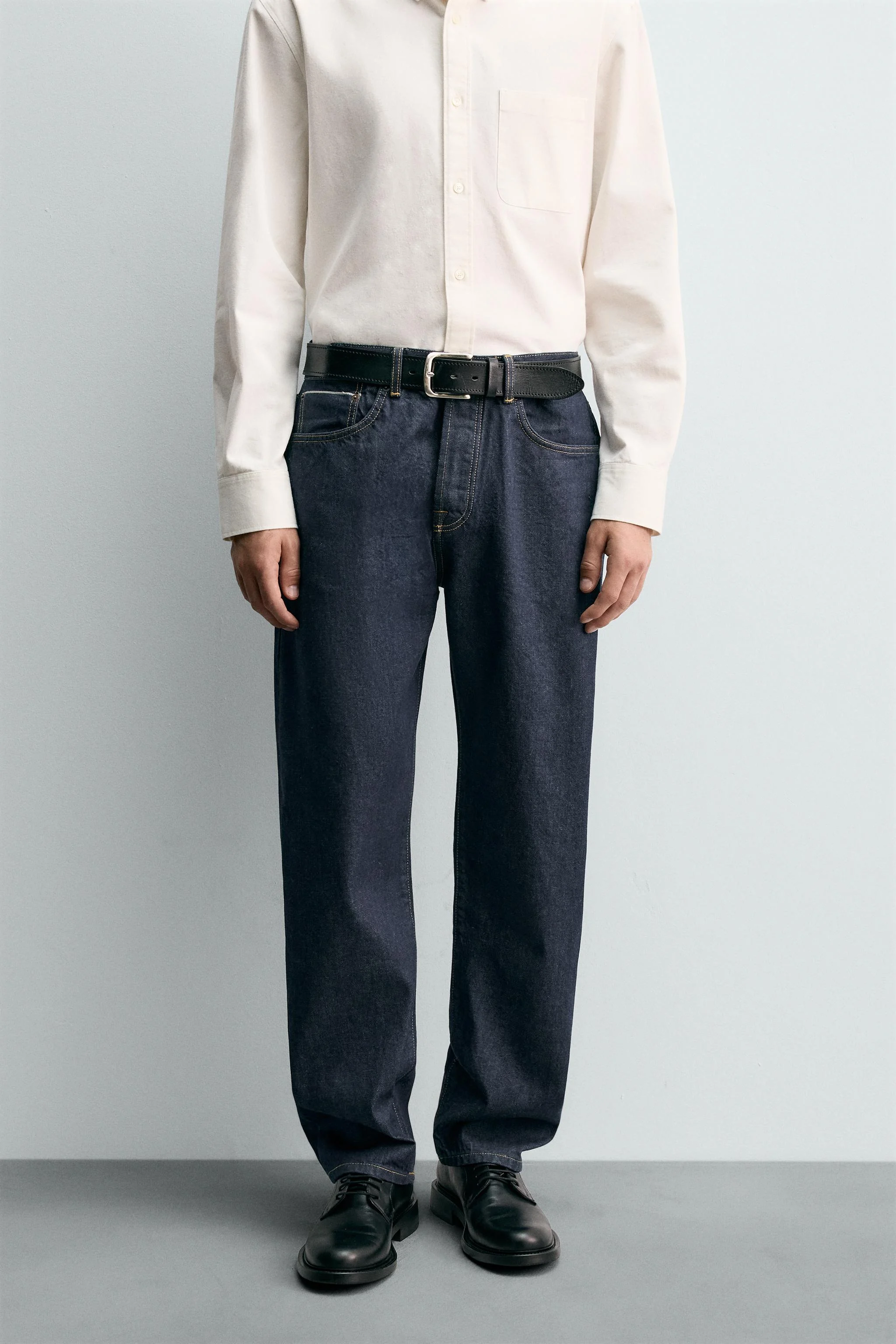 شلوار جین راسته با قد مچ پا شلوار جین راسته با قد مچ پا