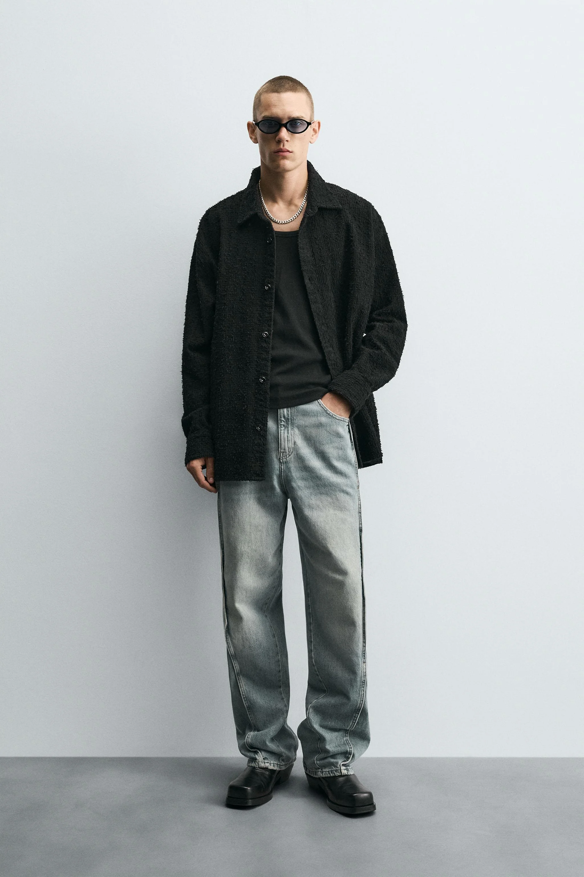 شلوار جین بگ با درز