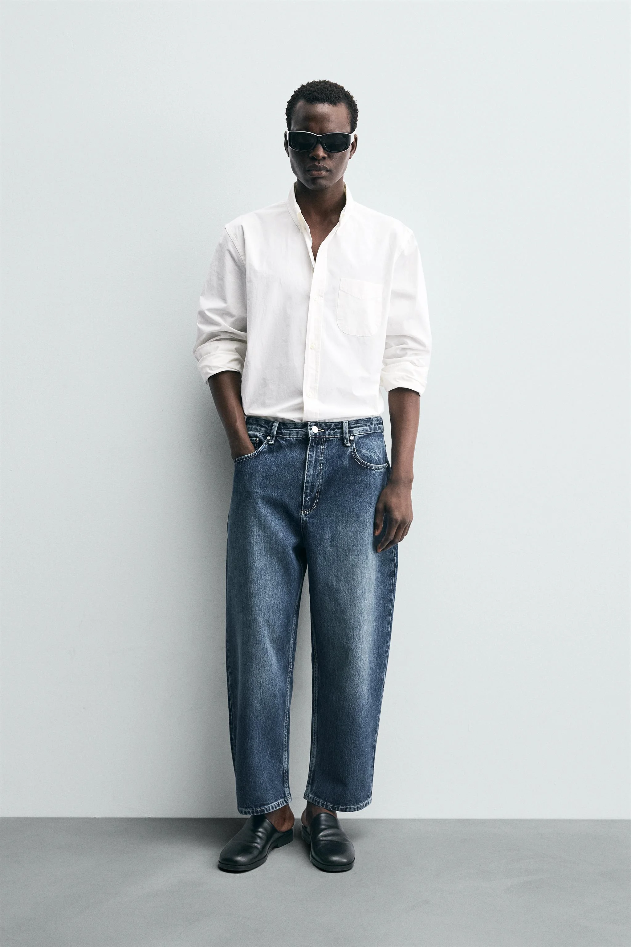 شلوار جین پاچه گشاد مخروطی