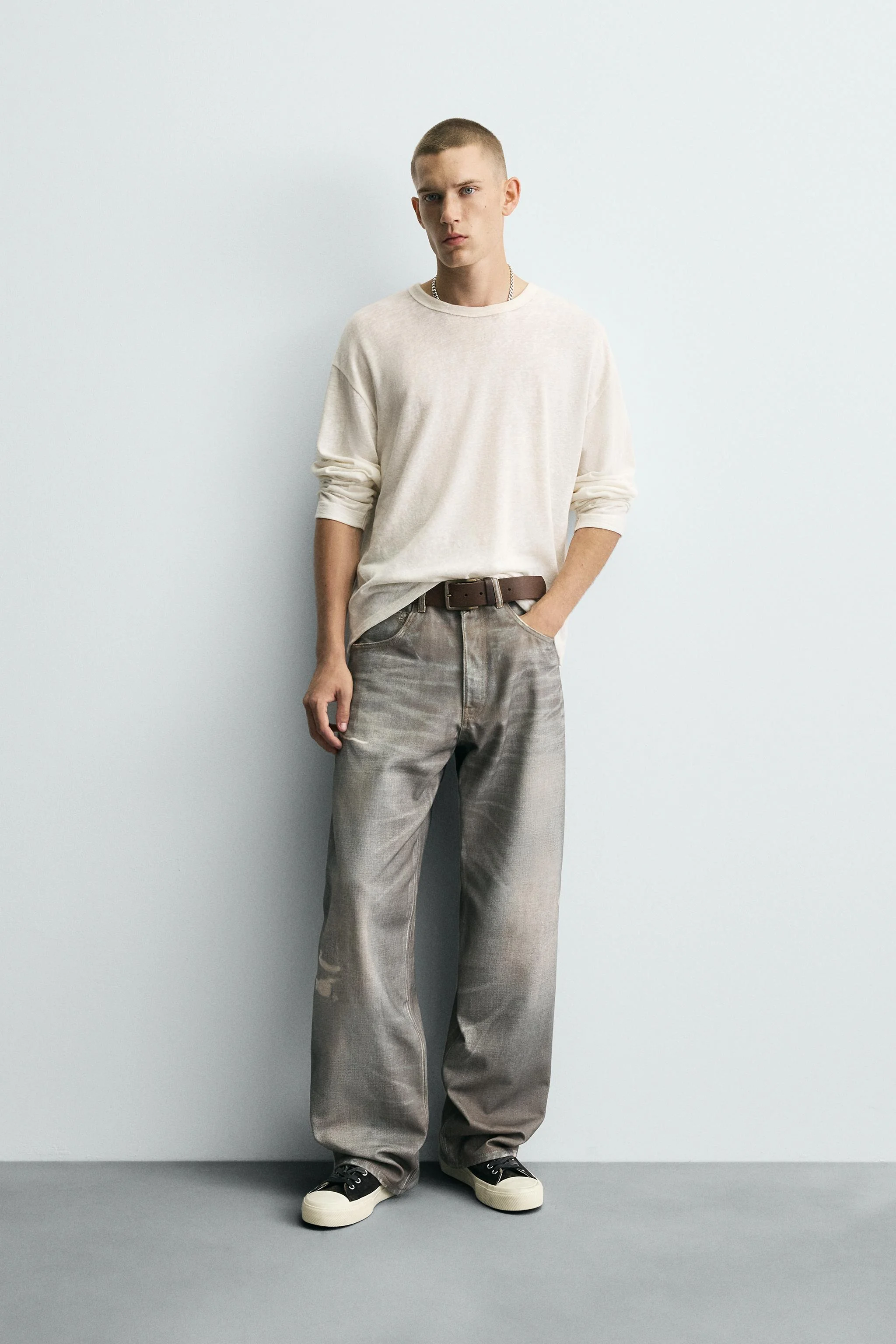 شلوار جین بگ فیت طرح دار شلوار جین بگ فیت طرح دار