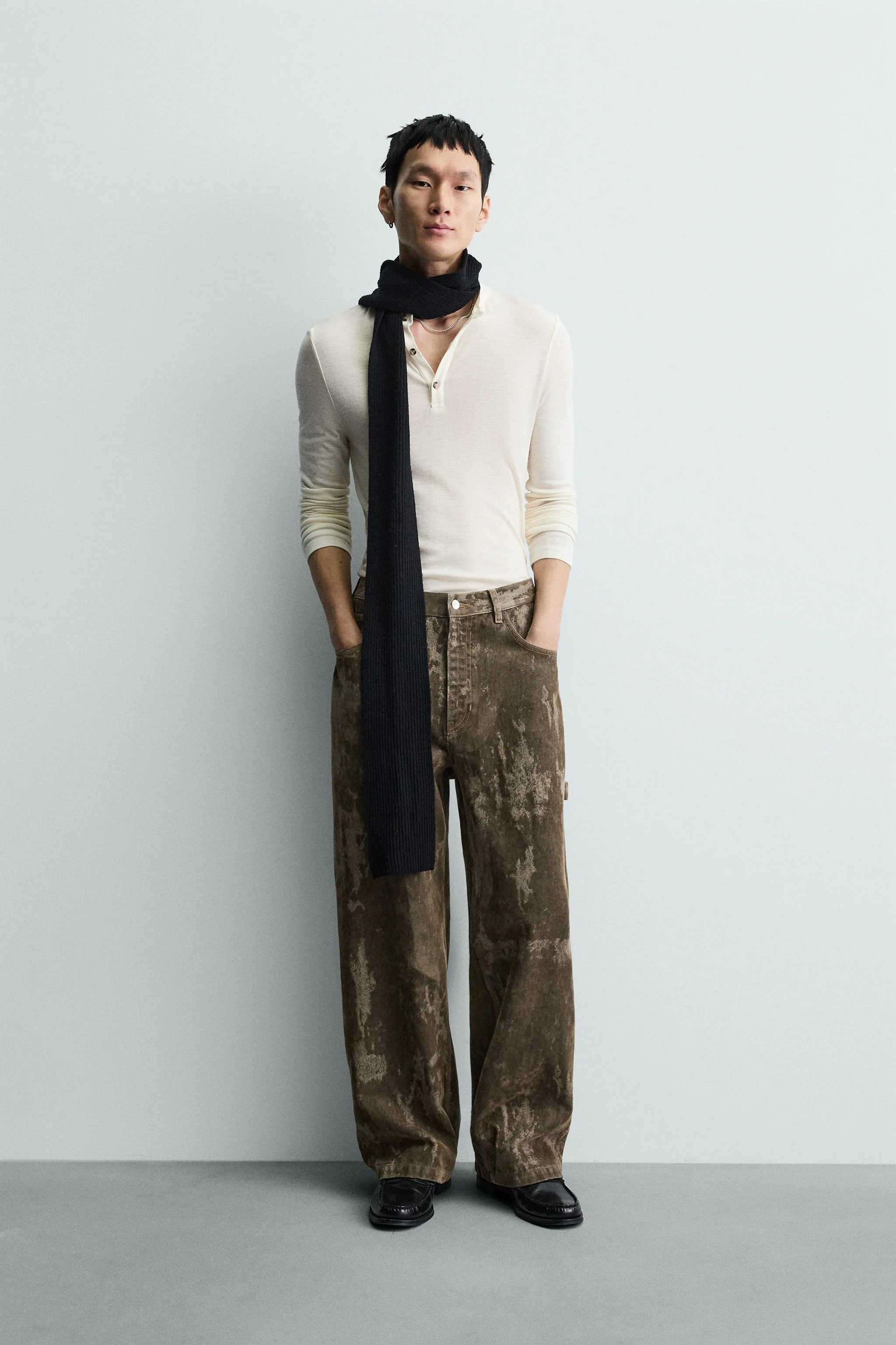 شلوار جین بگ فیت مخملی