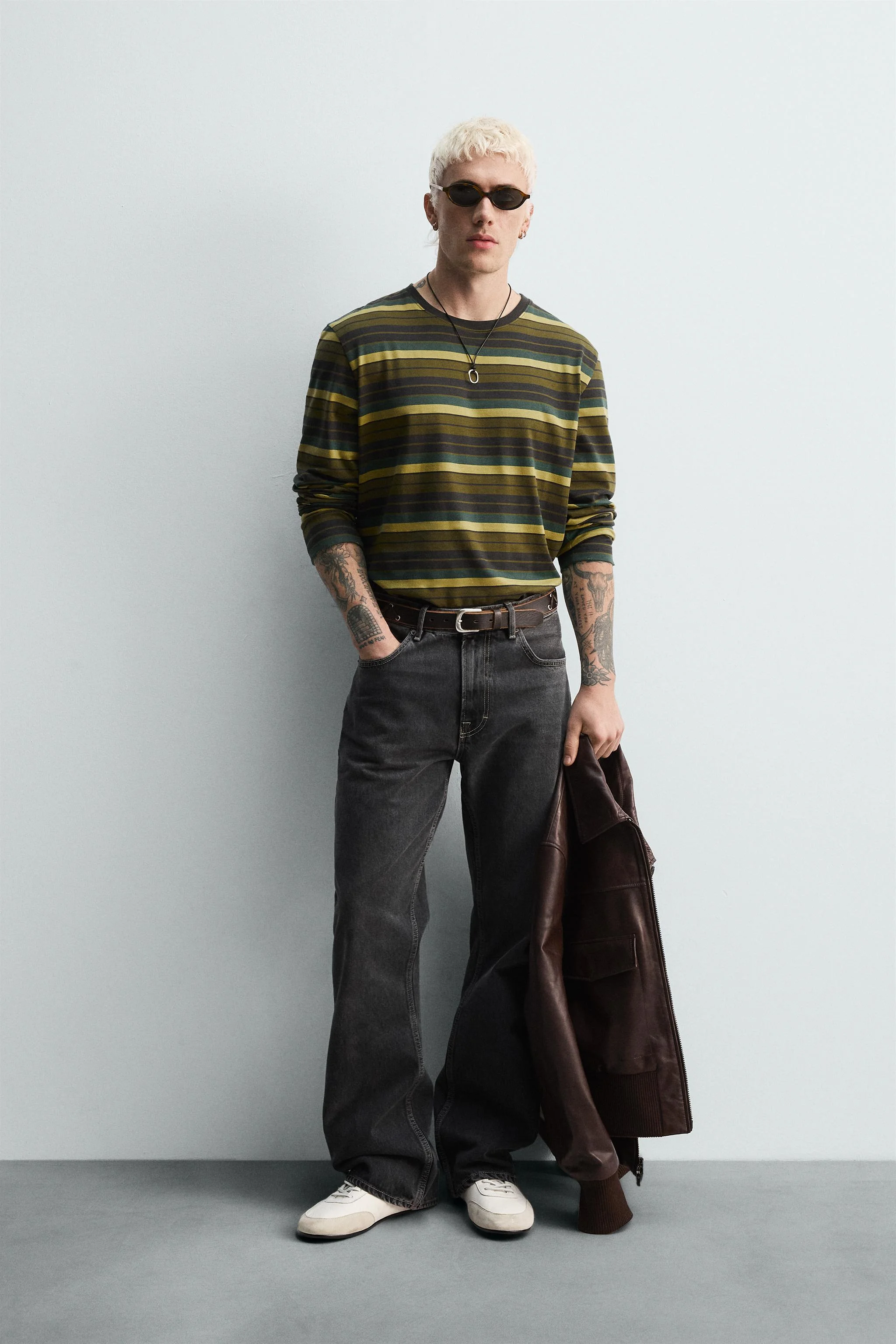 تی شرت راه راه ژاکارد