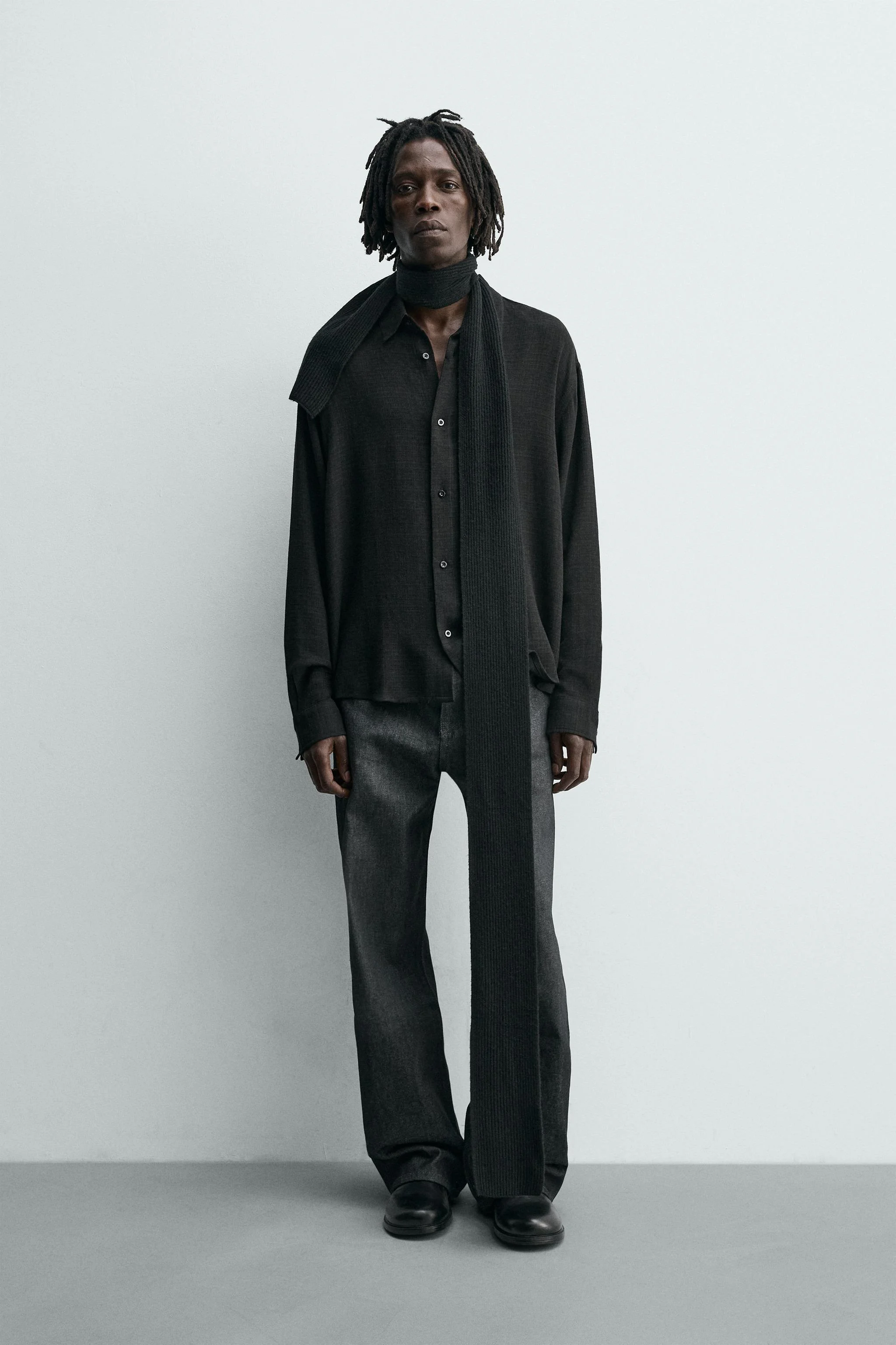 پیراهن بافت‌دار ویسکوز/نخی