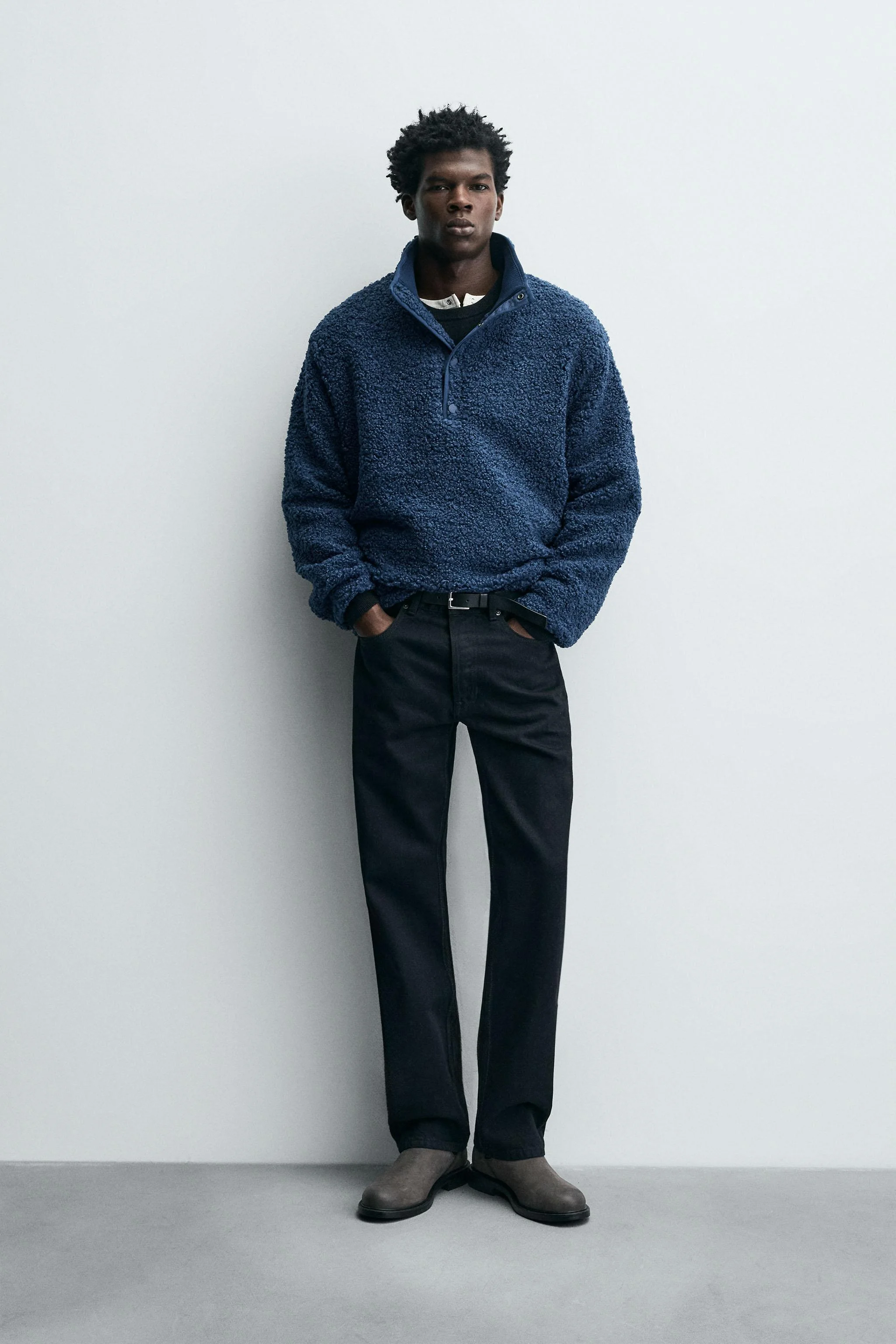 سویشرت پشمی طرح پوست گوسفند