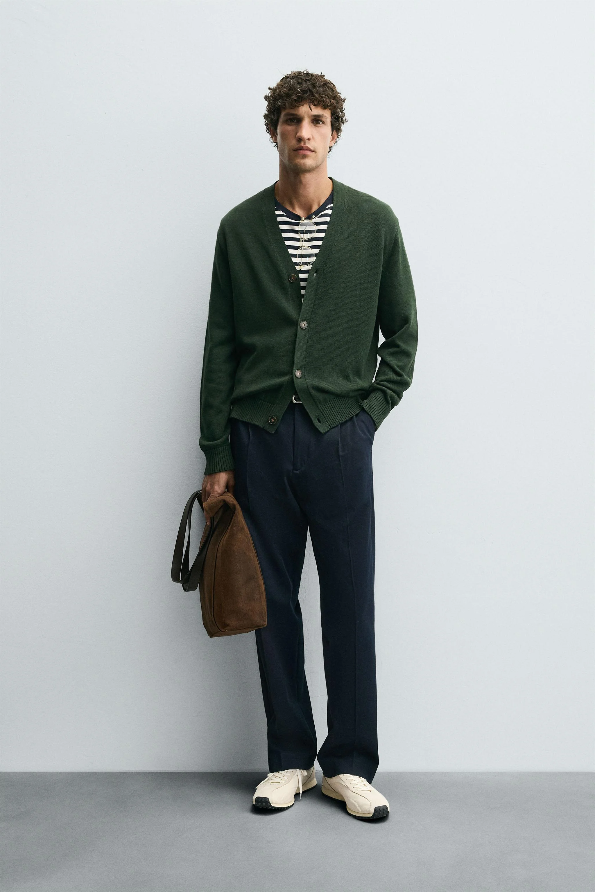 ژاکت بافتنی نخی با تن خور معمولی