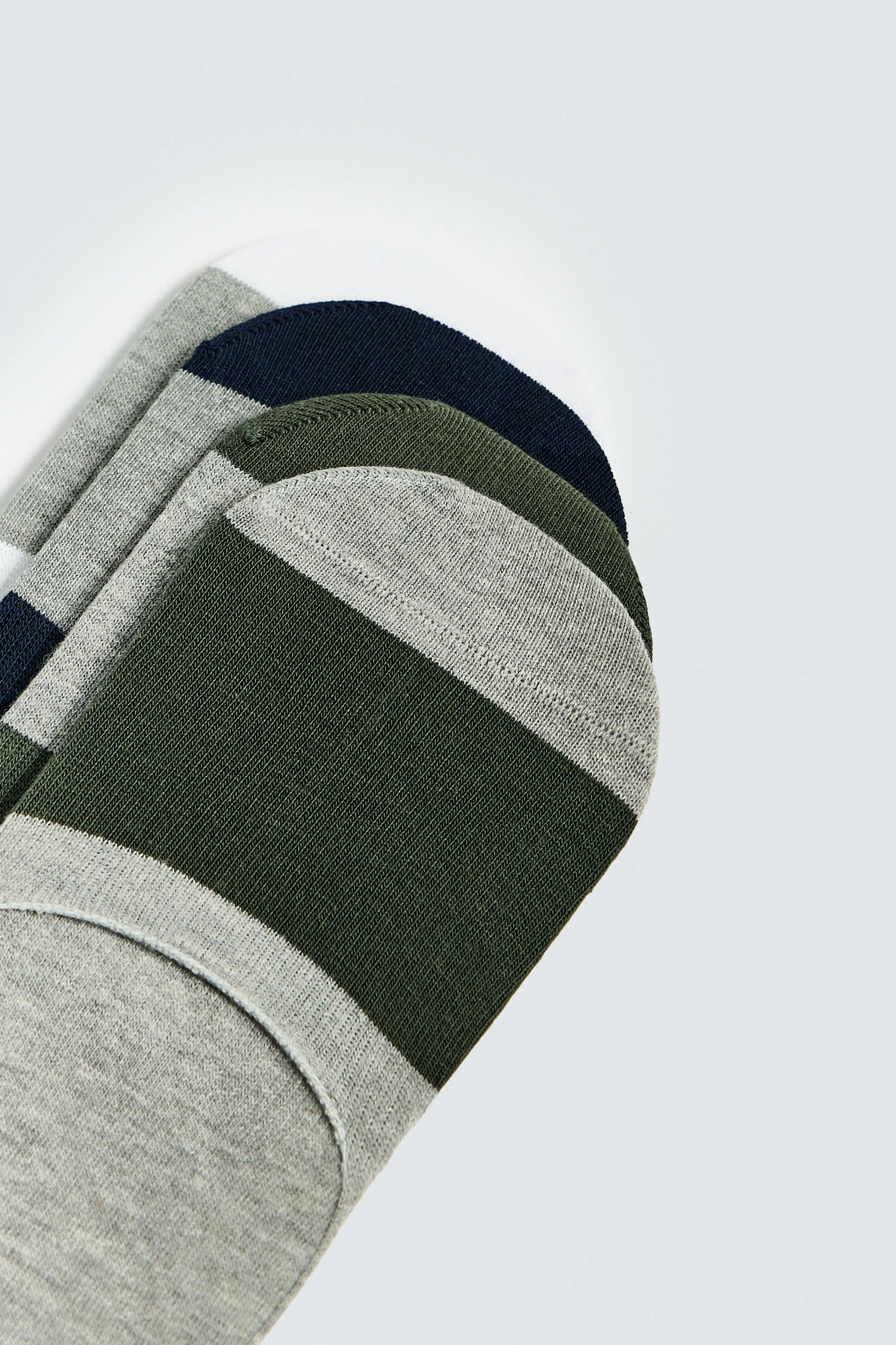 بسته 4 عددی جوراب های راه راه بدون ساق