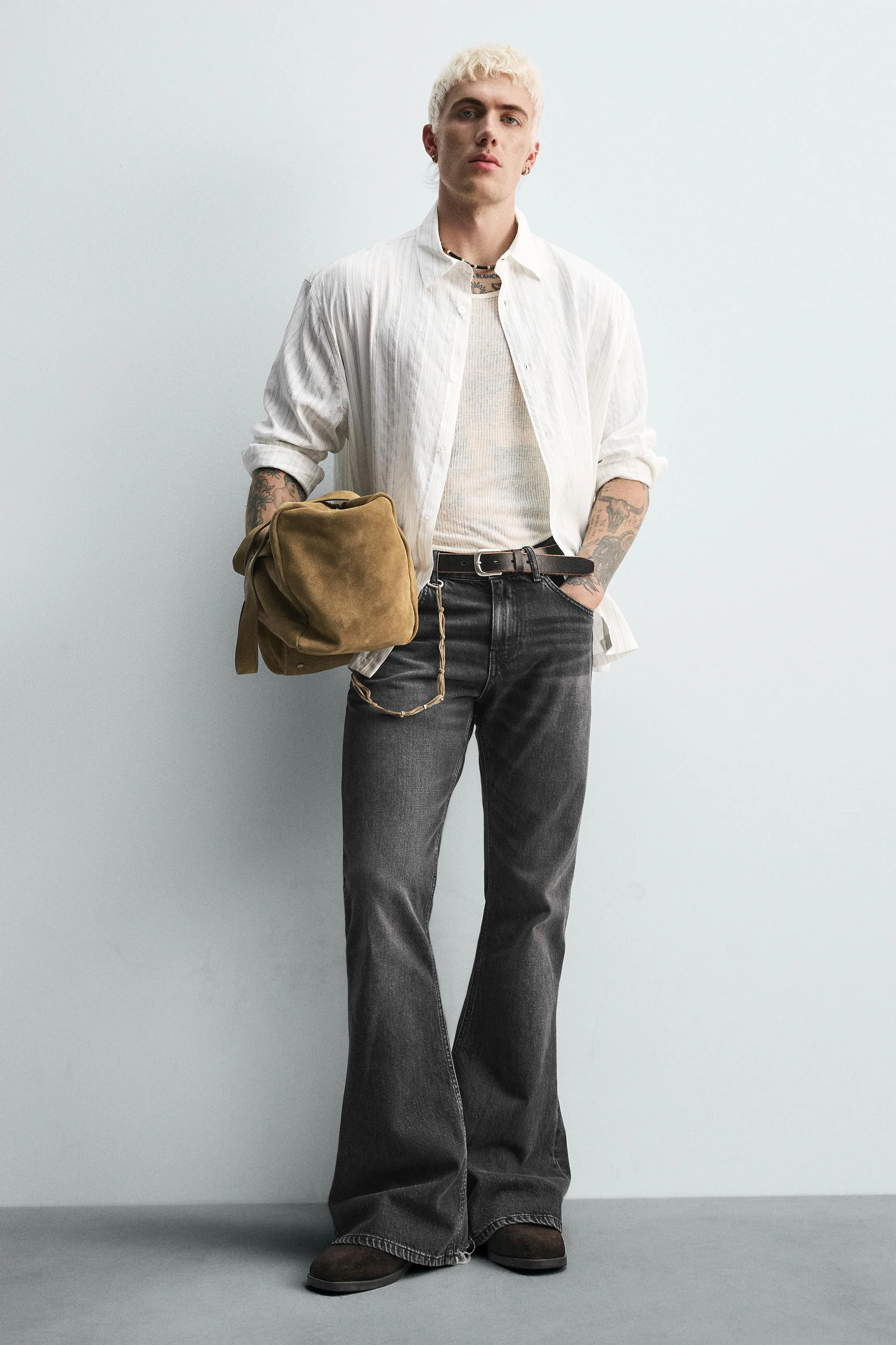 کیف مسافرتی چرمی با طرح محدود