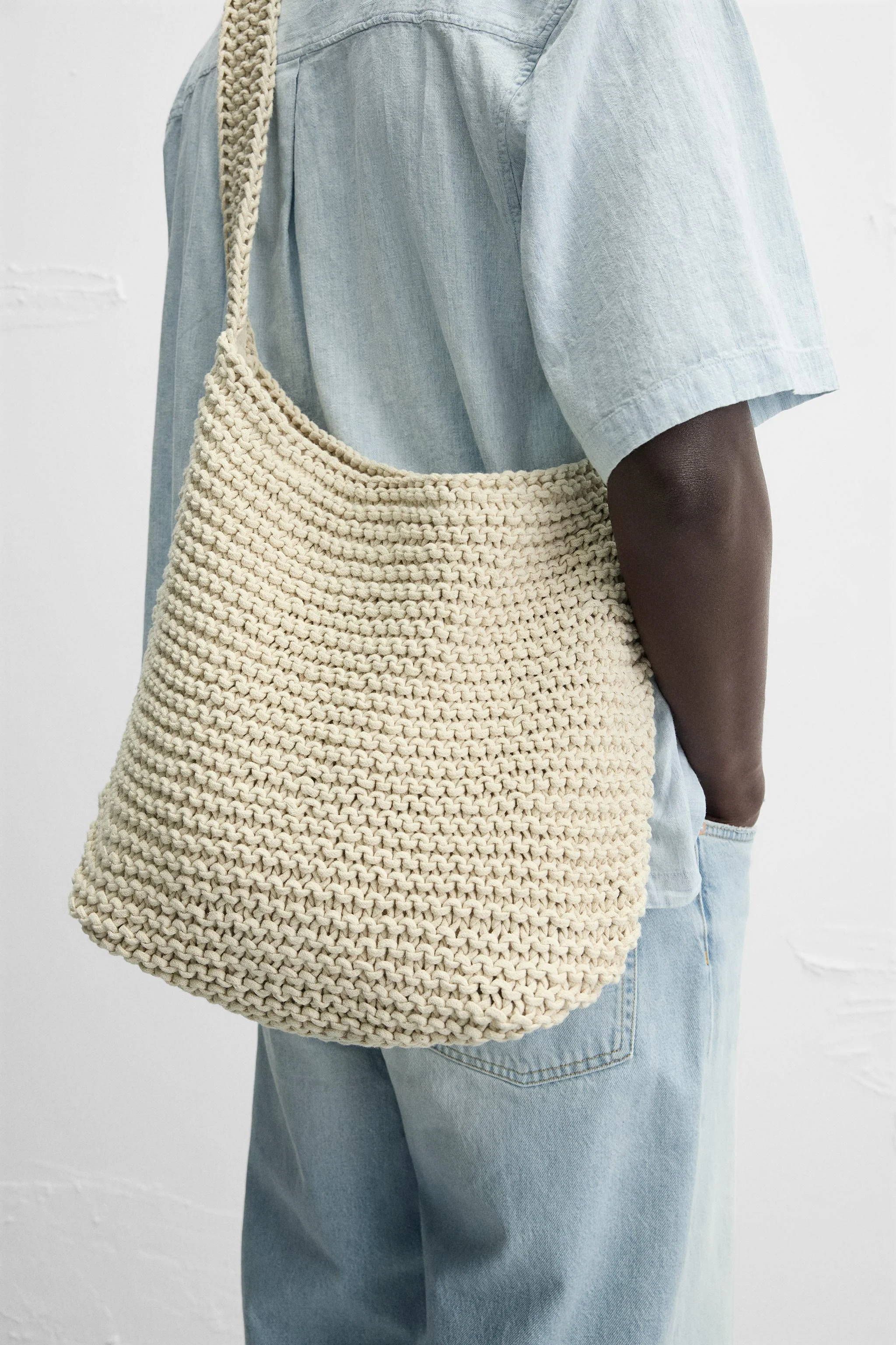 کیف رودوشی مکرومه