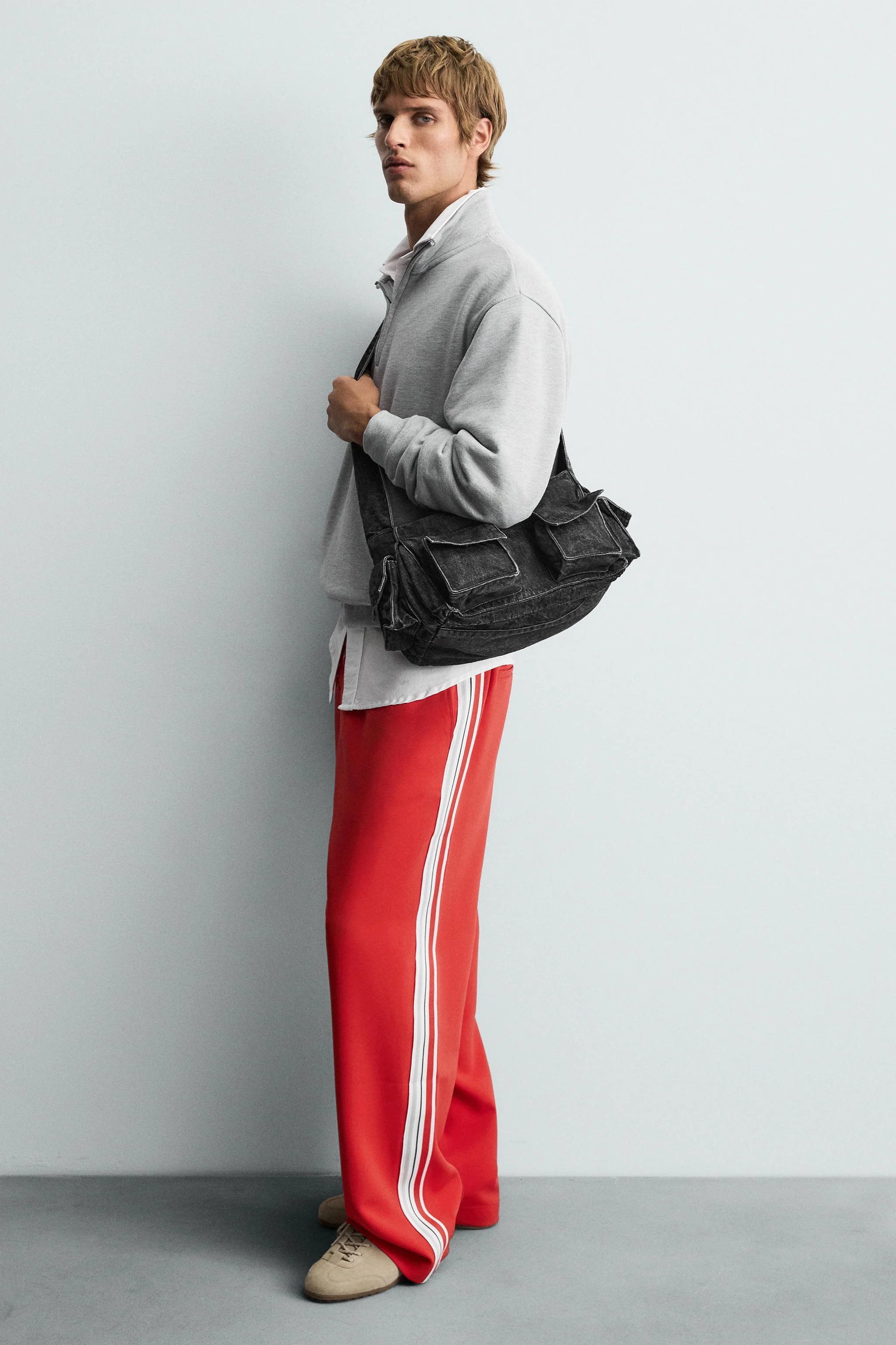 کیف دوشی جین چند جیبه