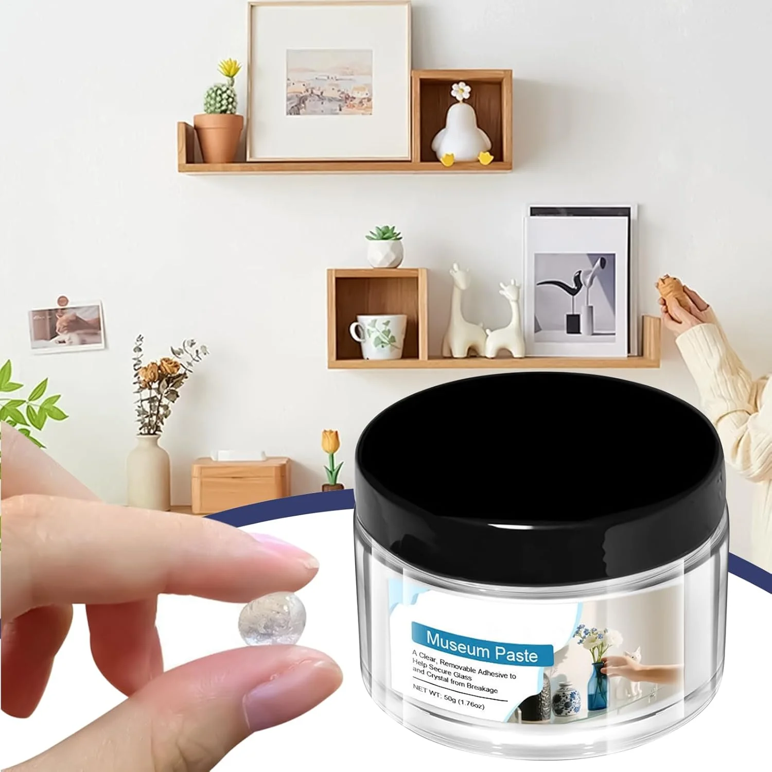 چسب ژلهای شفاف برای موزه | چسب سرامیک جداشدنی 50 گرمی - بتونه چسبناک قابل استفاده مجدد برای نگهداری اشیاء - برای نمایشگاه شمع، شیشه، سرامیک، هنر، صنایع دستی و کلکسیون آثار چسب ژلهای شفاف برای موزه | چسب سرامیک جداشدنی 50 گرمی - بتونه چسبناک قابل استفاده مجدد برای نگهداری اشیاء - برای نمایشگاه شمع، شیشه، سرامیک، هنر، صنایع دستی و کلکسیون آثار