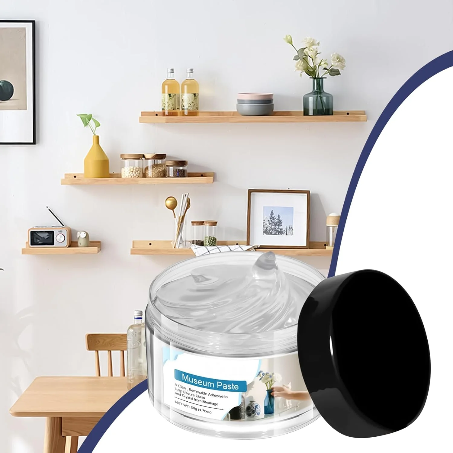 چسب ژلهای شفاف برای موزه | چسب سرامیک جداشدنی 50 گرمی - بتونه چسبناک قابل استفاده مجدد برای نگهداری اشیاء - برای نمایشگاه شمع، شیشه، سرامیک، هنر، صنایع دستی و کلکسیون آثار چسب ژلهای شفاف برای موزه | چسب سرامیک جداشدنی 50 گرمی - بتونه چسبناک قابل استفاده مجدد برای نگهداری اشیاء - برای نمایشگاه شمع، شیشه، سرامیک، هنر، صنایع دستی و کلکسیون آثار