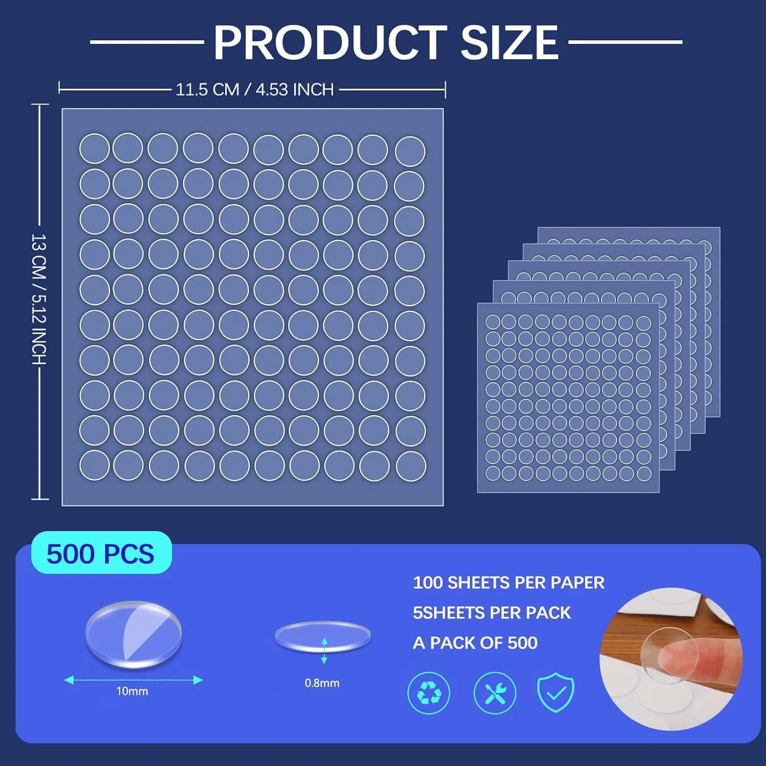 چسب ژله ای شفاف برای پوستر موزه، چسب دو طرفه 10 میلی متری بدون اثر، چسب بتونه ای قابل جابجایی برای صنایع دستی، بادکنک ها، تزئینات جشن و مهمانی، (500 عدد) چسب ژله ای شفاف برای پوستر موزه، چسب دو طرفه 10 میلی متری بدون اثر، چسب بتونه ای قابل جابجایی برای صنایع دستی، بادکنک ها، تزئینات جشن و مهمانی، (500 عدد)