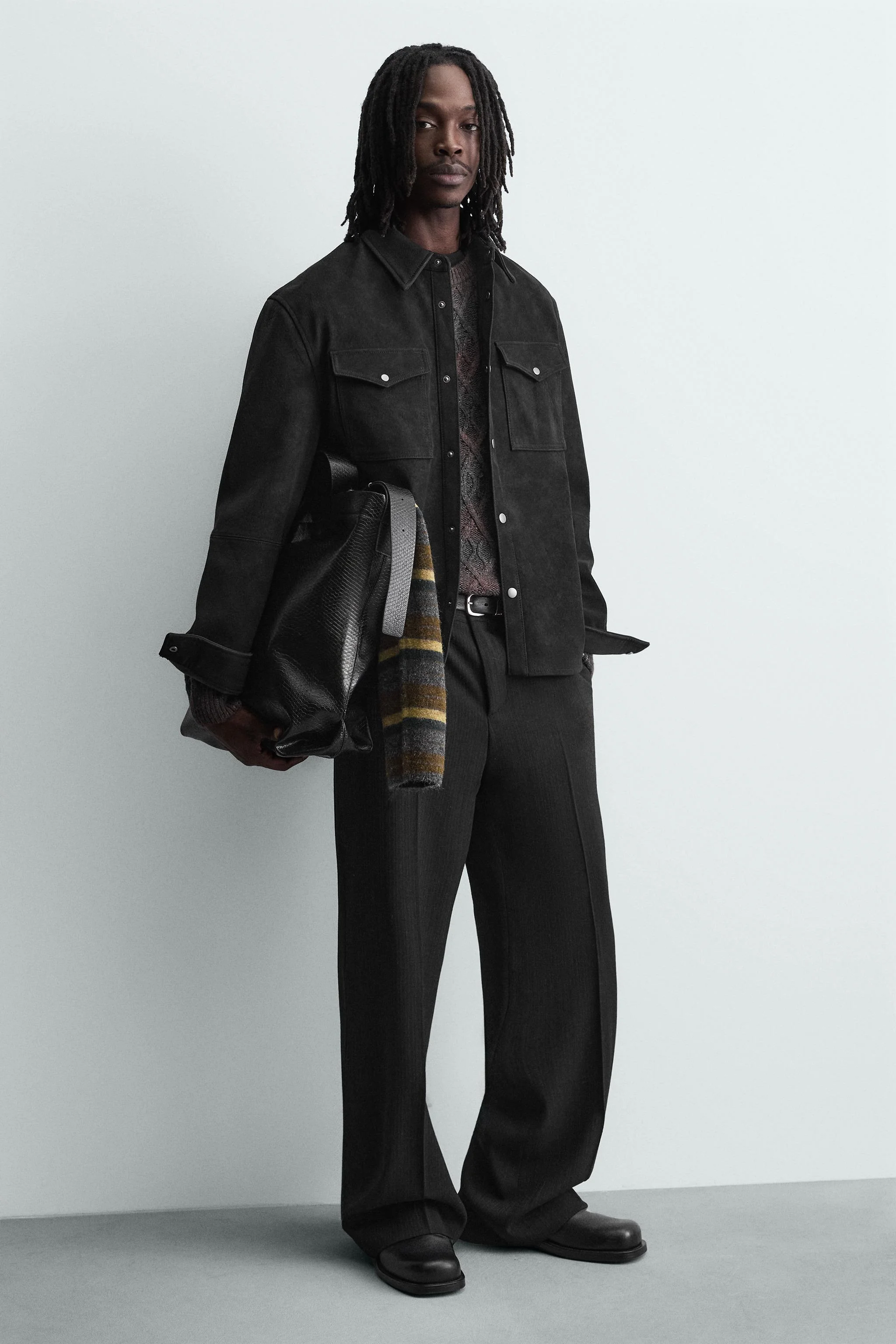 کیف دستی بزرگ با طرح برجسته پوست کروکودیل