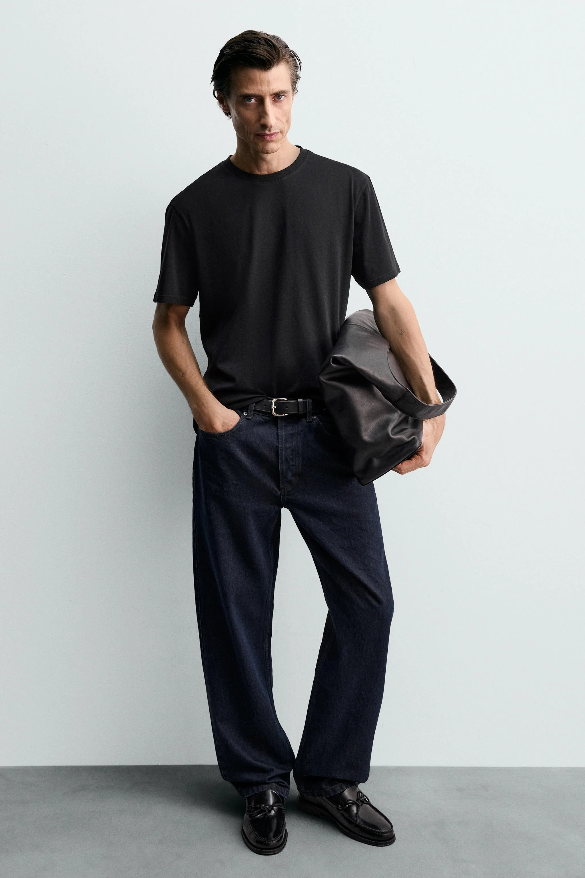 کفش کالج کمانی چرمی