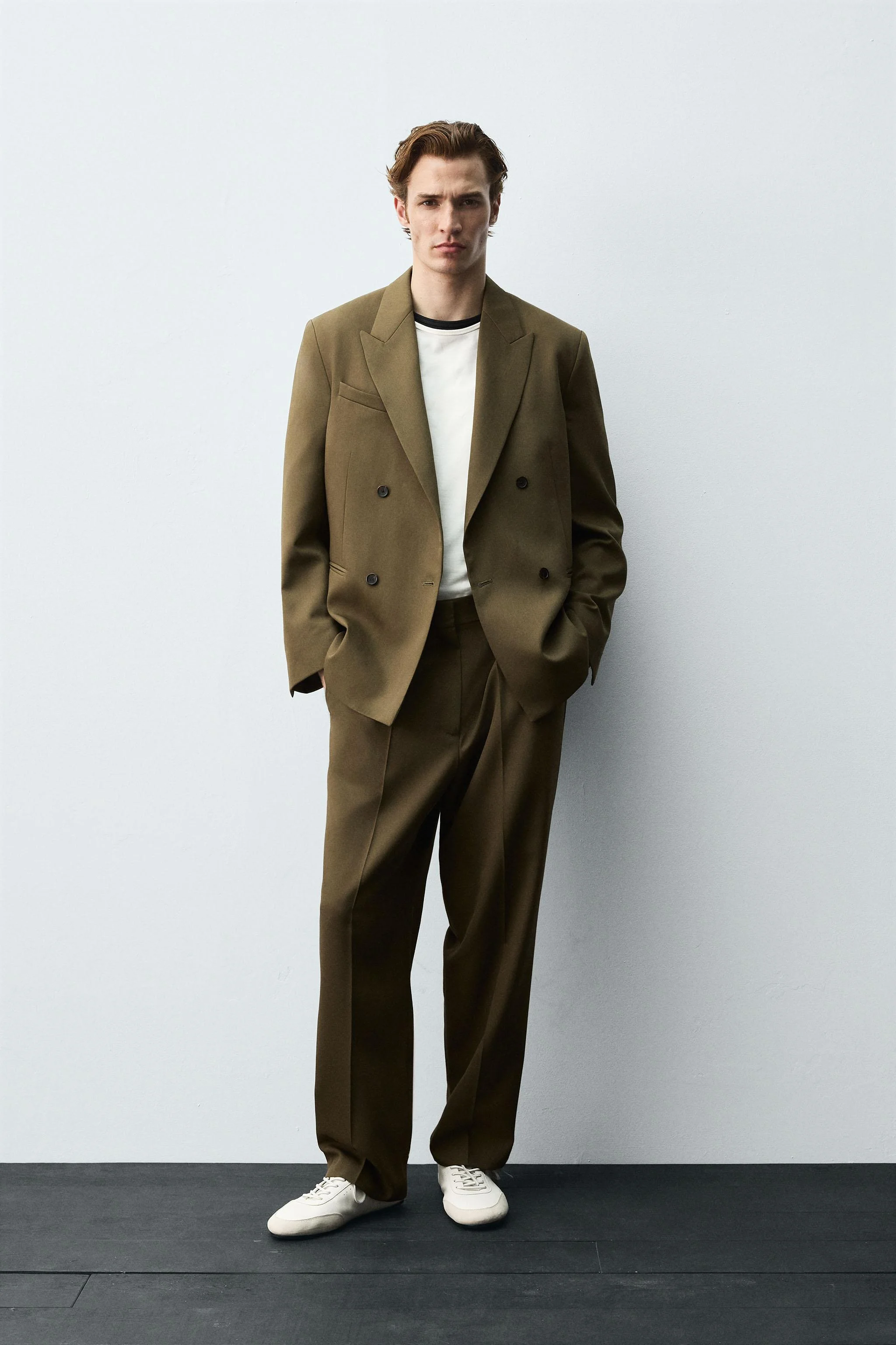 کت تک دکمه دوبل با برش معمولی