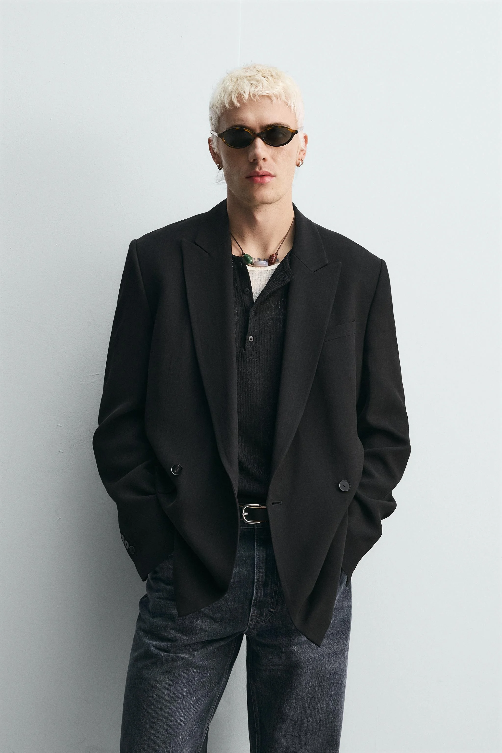 کت تک بلیزر با برش آزاد