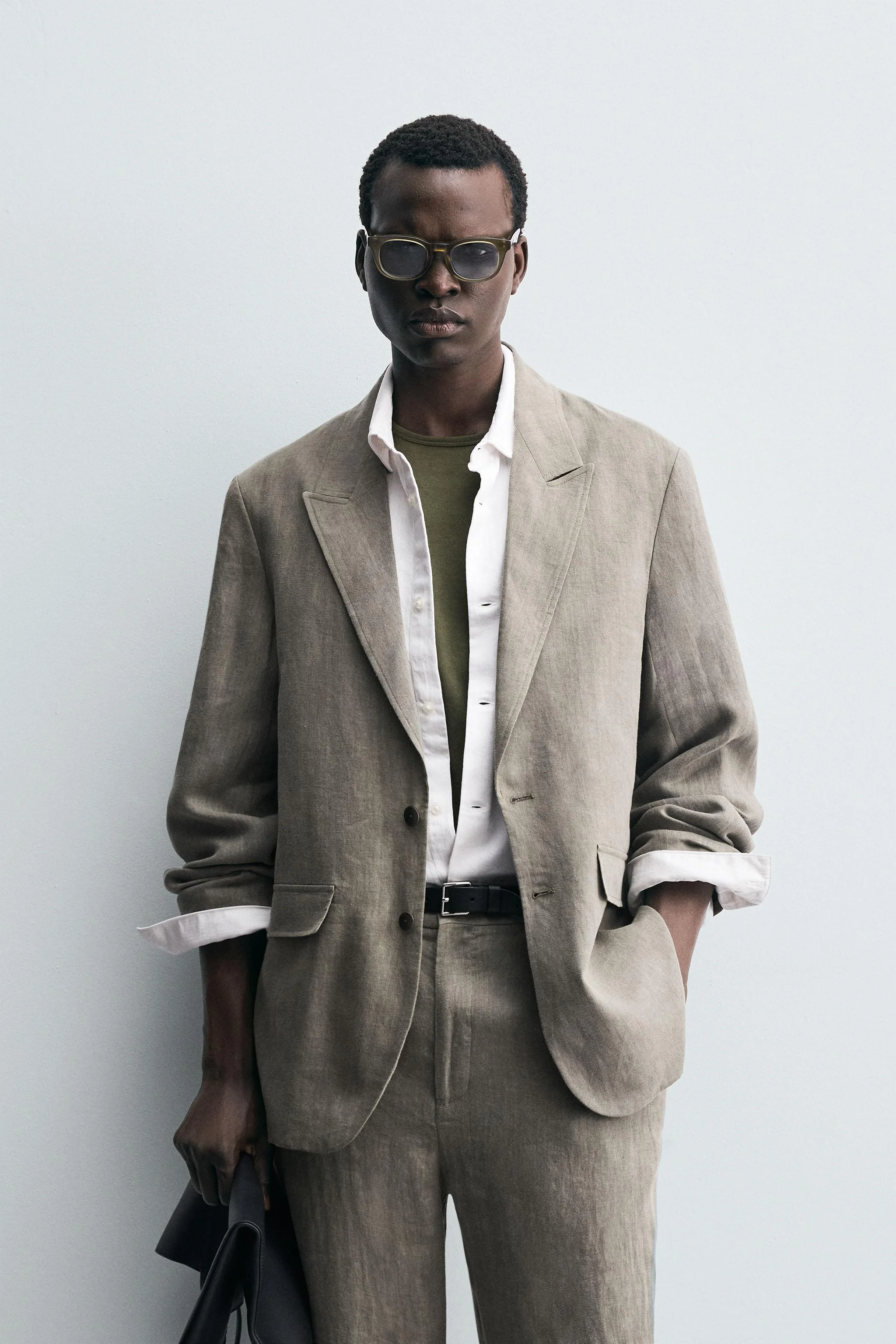 کت تک لینن شسته شده