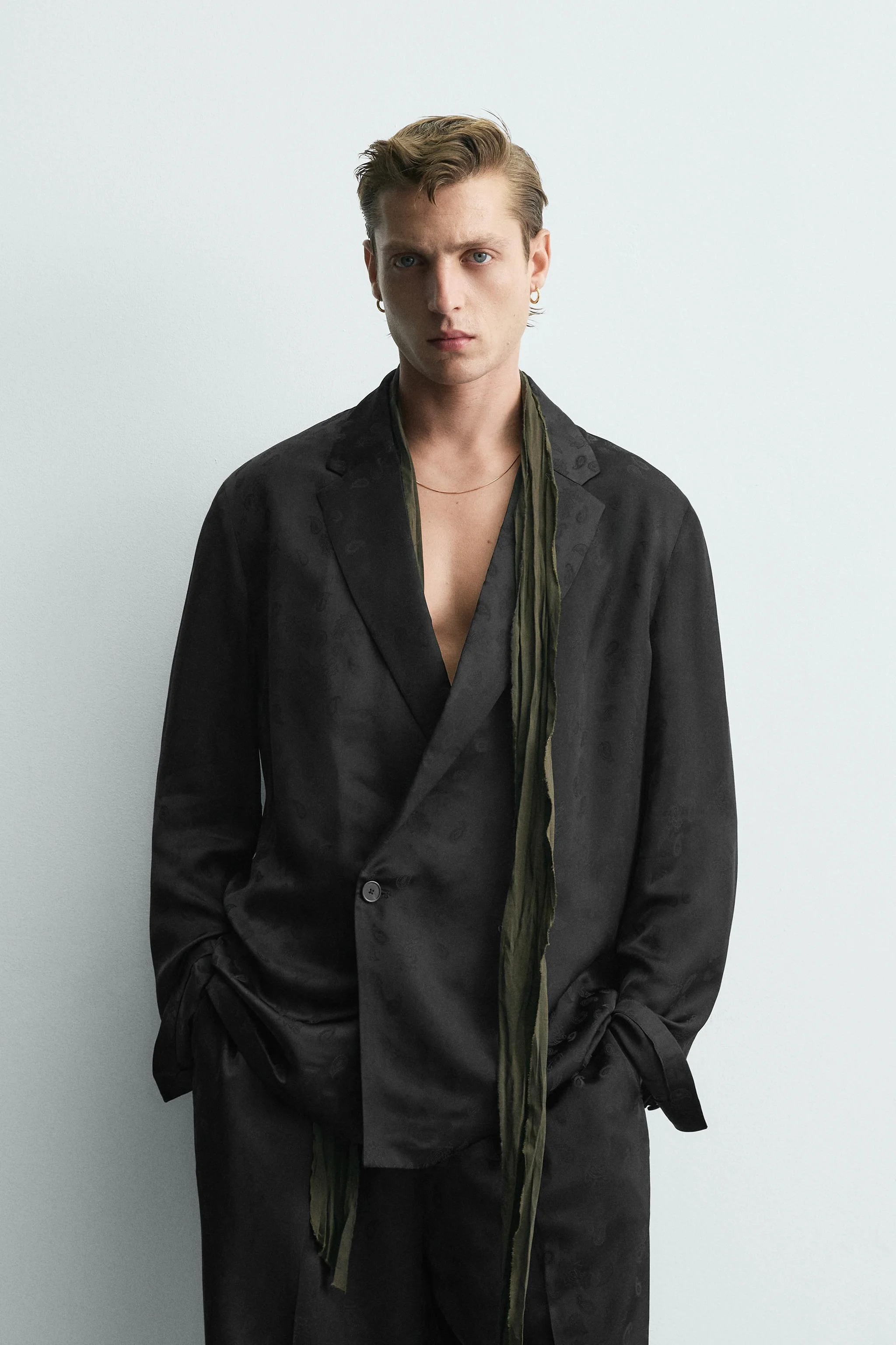 کت تک طرحدار بافت دار با فیت آزاد