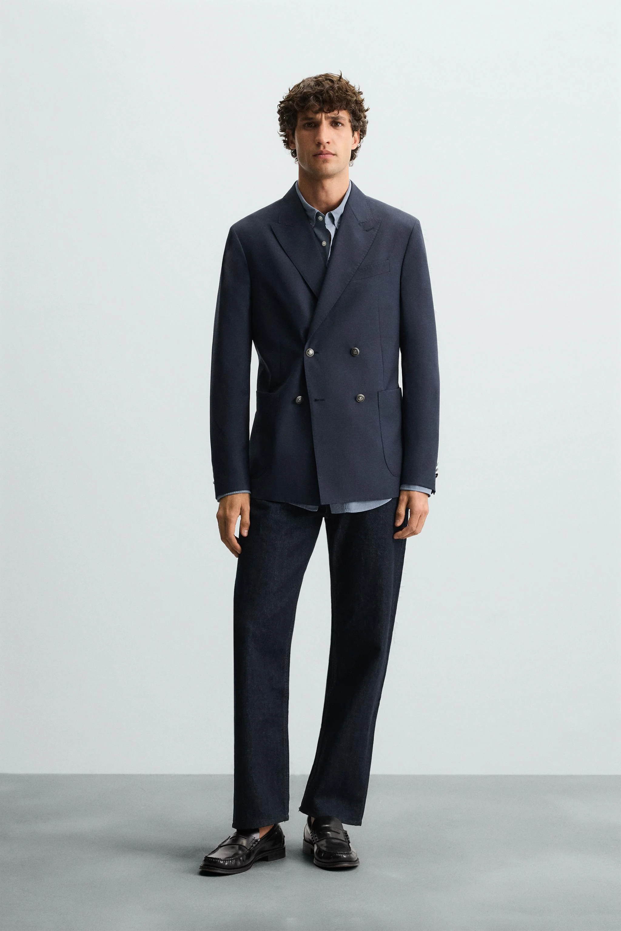 کت بلیزر پشمی دکمه دوبل