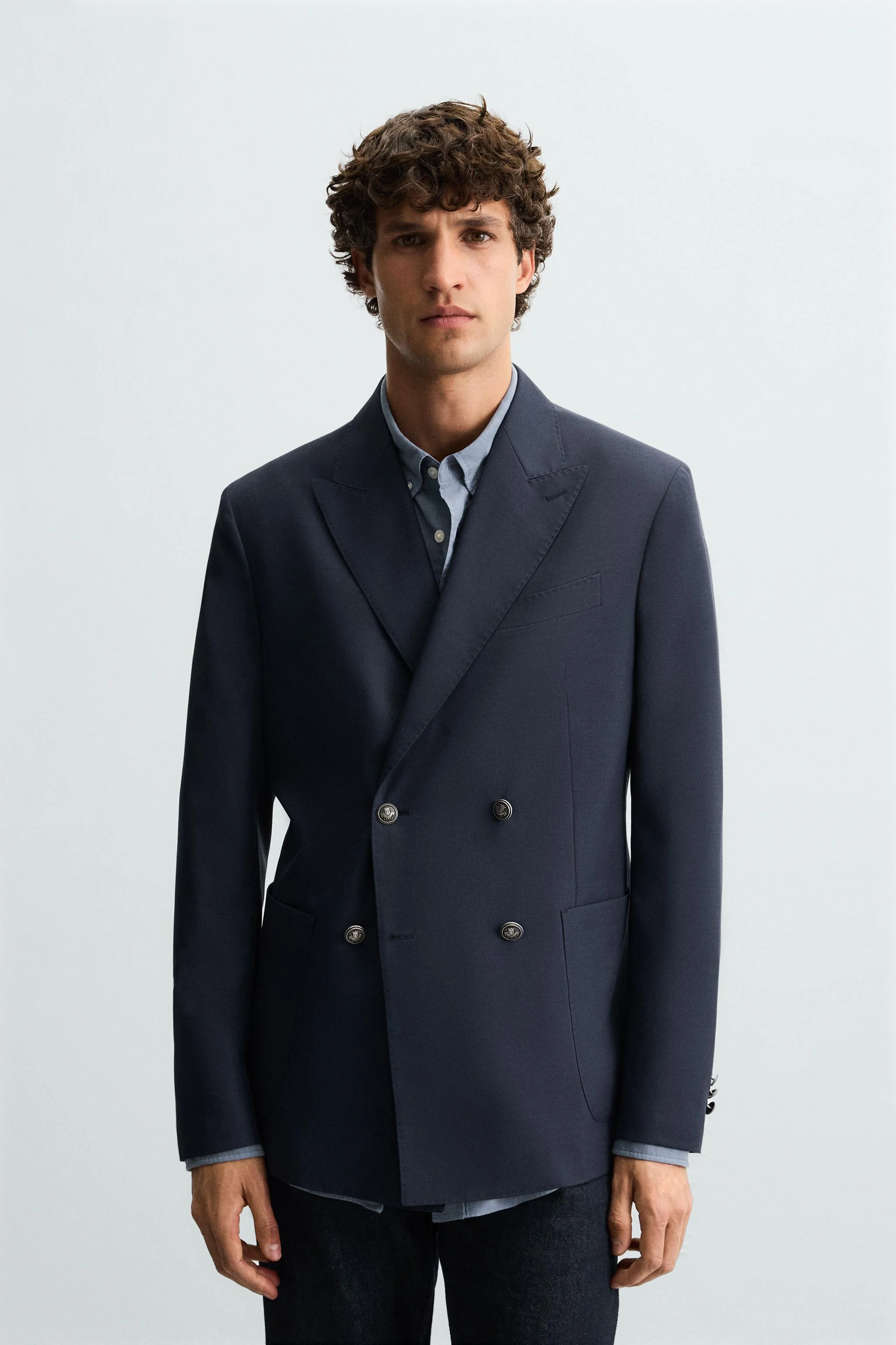 کت بلیزر پشمی دکمه دوبل