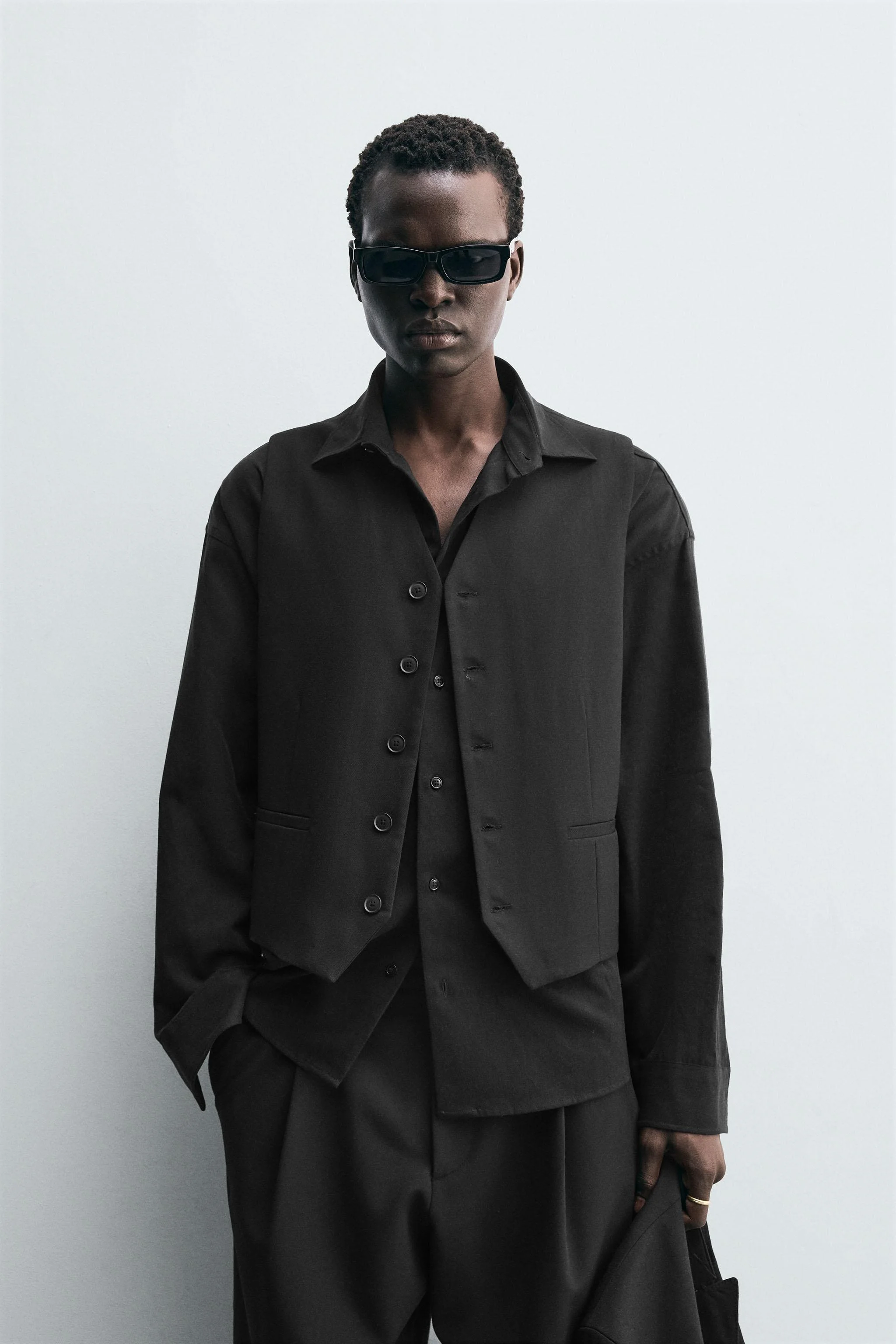 جلیقه کت و شلوار با بافت