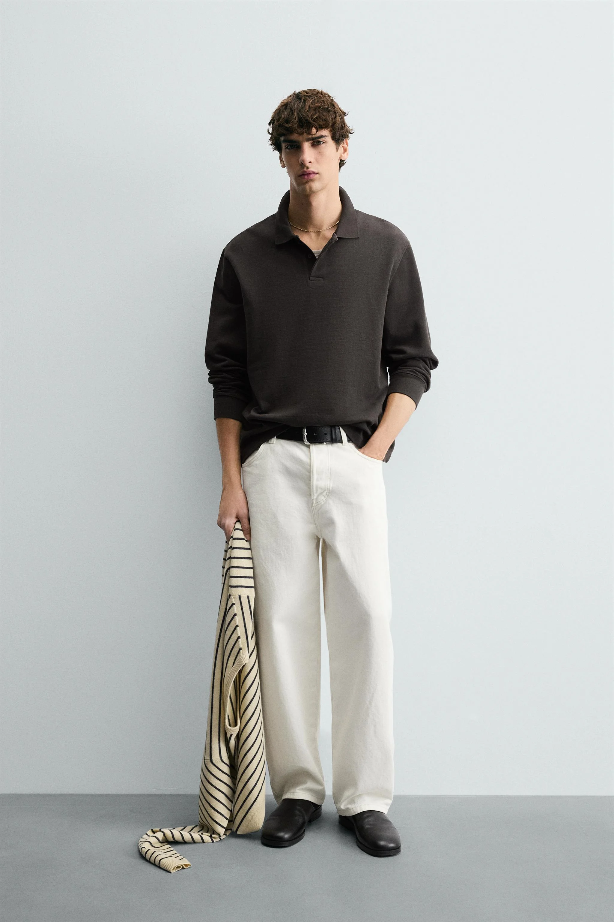 پولوشرت بافت دار شسته شده