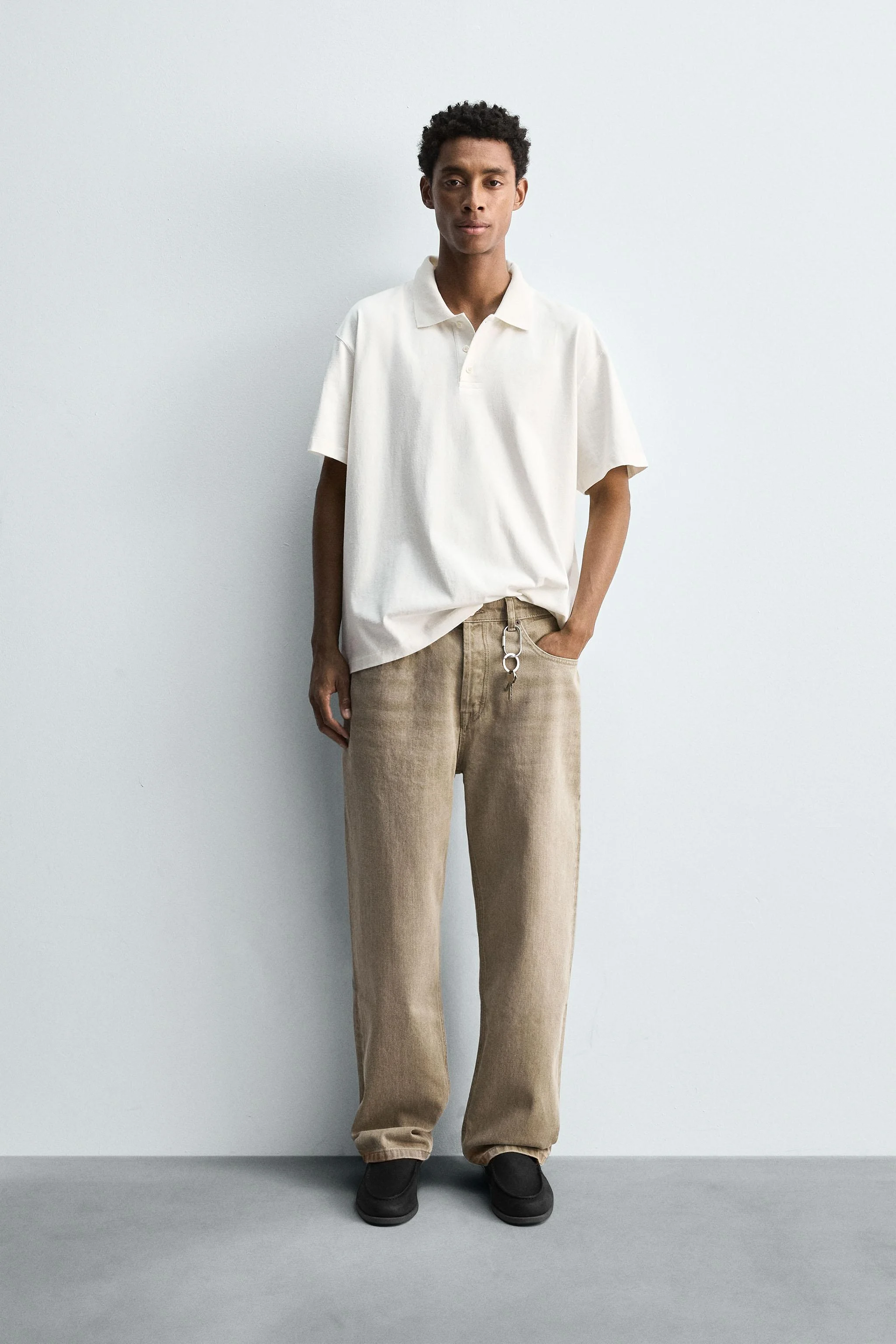 پولوشرت با تن خور معمولی و پارچه شسته شده