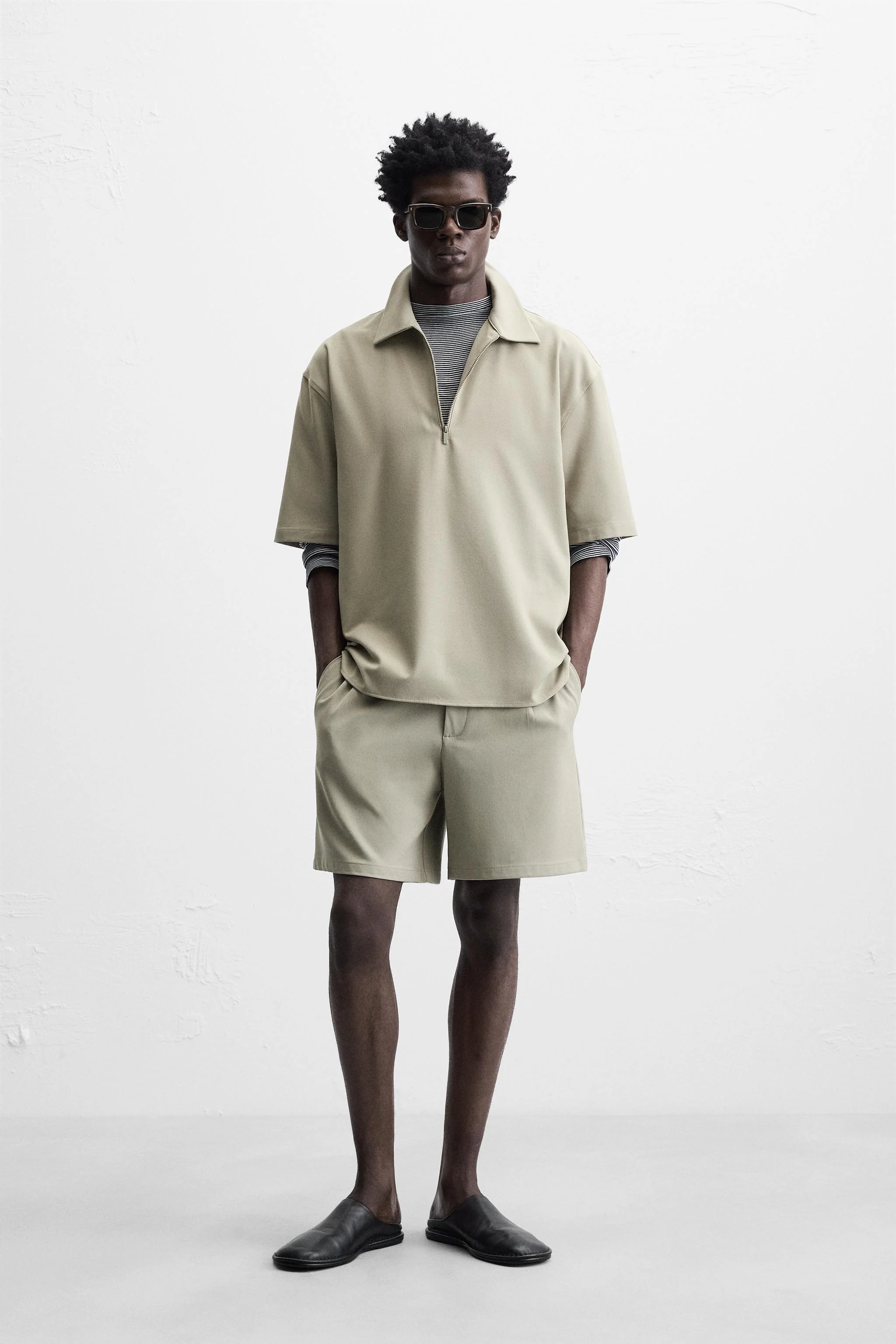 پولوشرت زیپ‌دار فنی