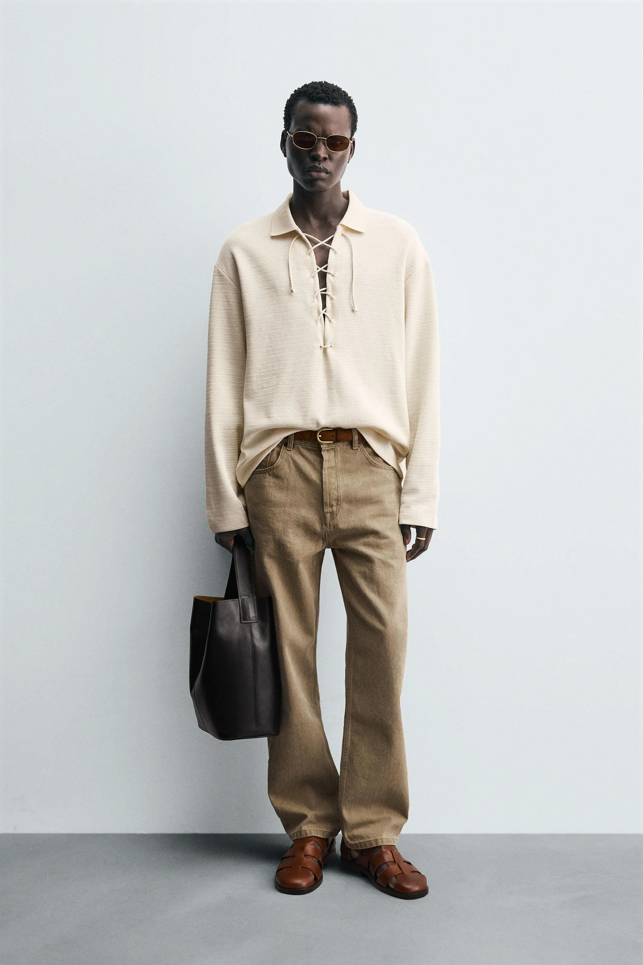 پولوشرت بافت دار بند دار