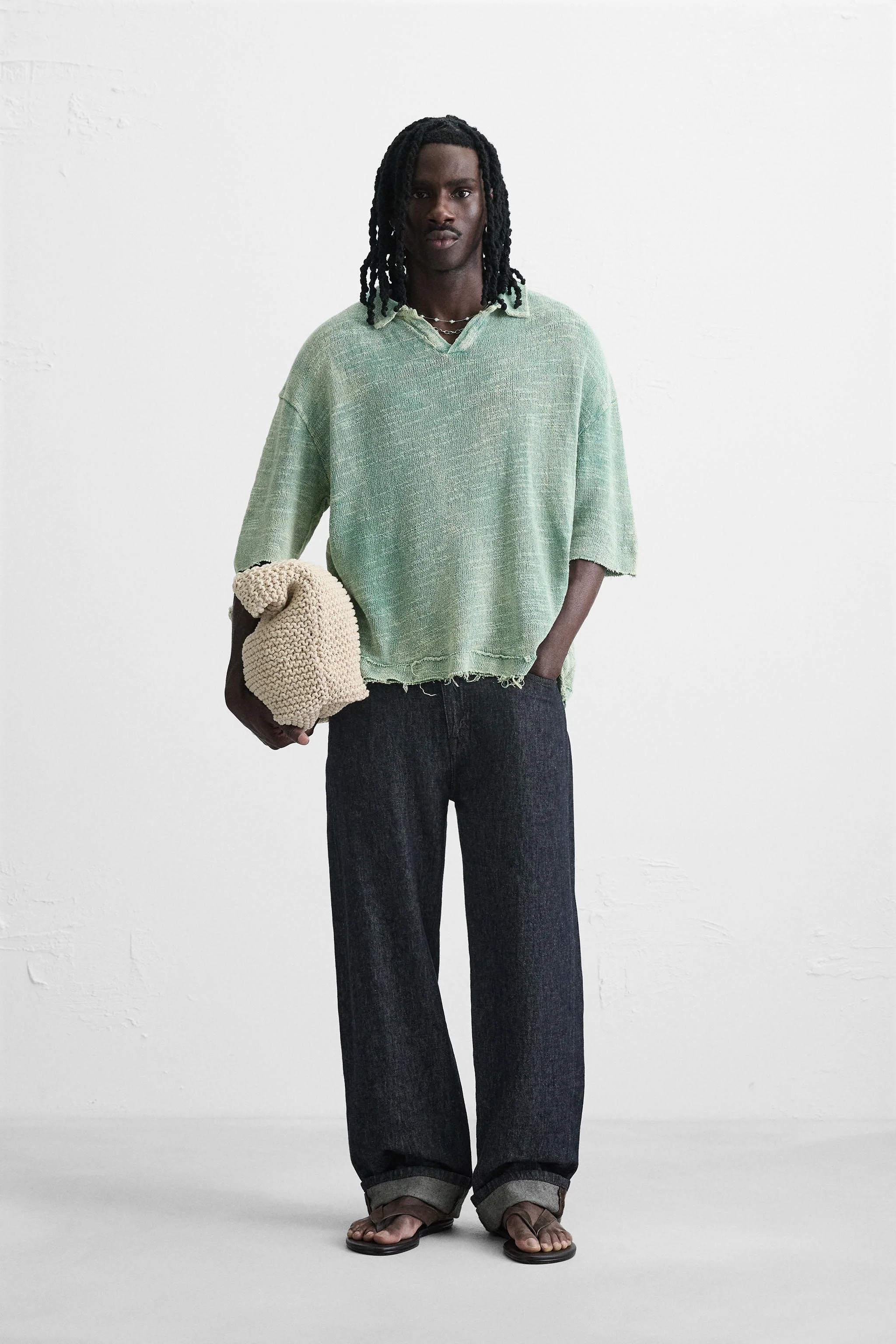 پولوشرت بافتنی شسته شده