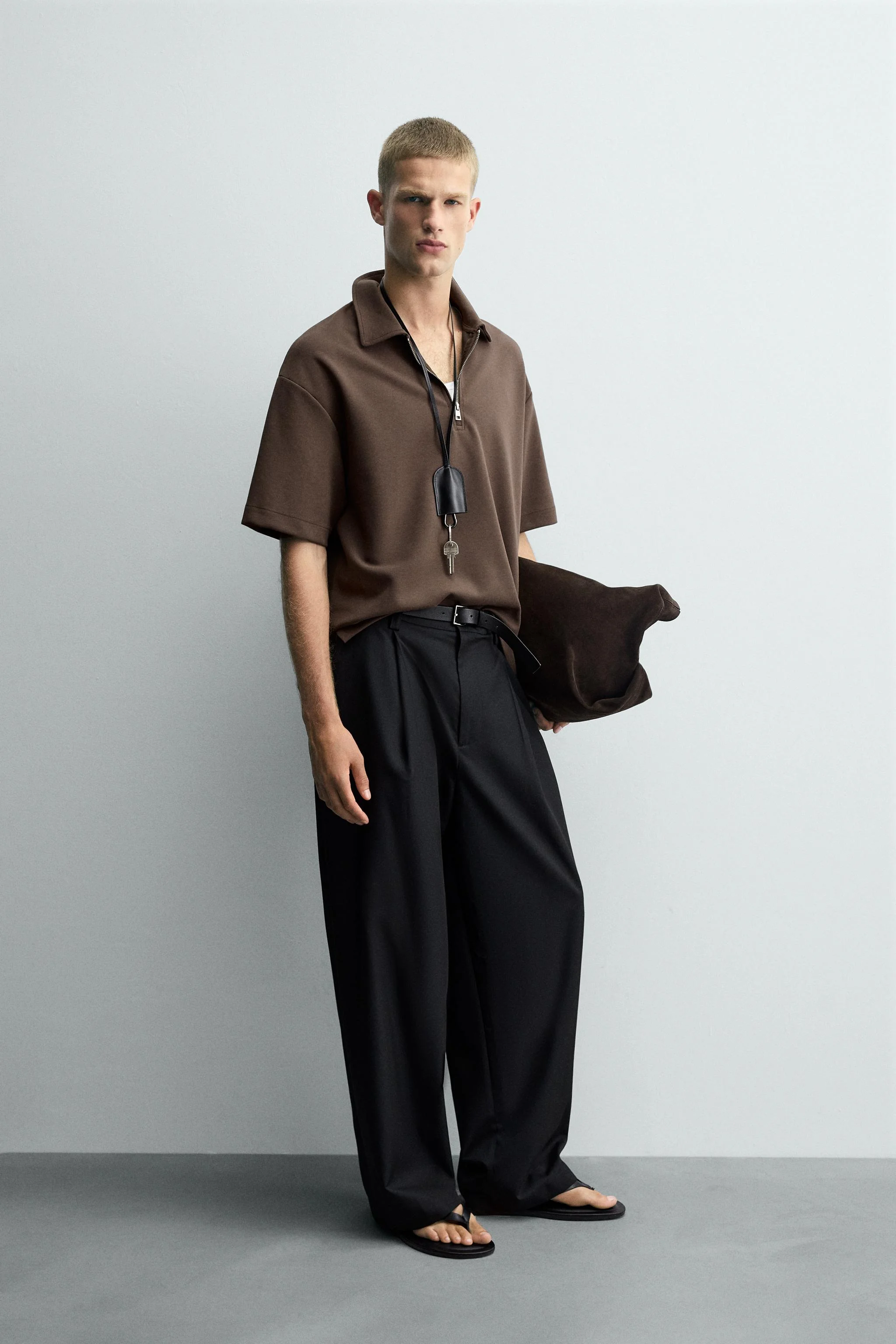 پولوشرت زیپ‌دار یک‌چهارم