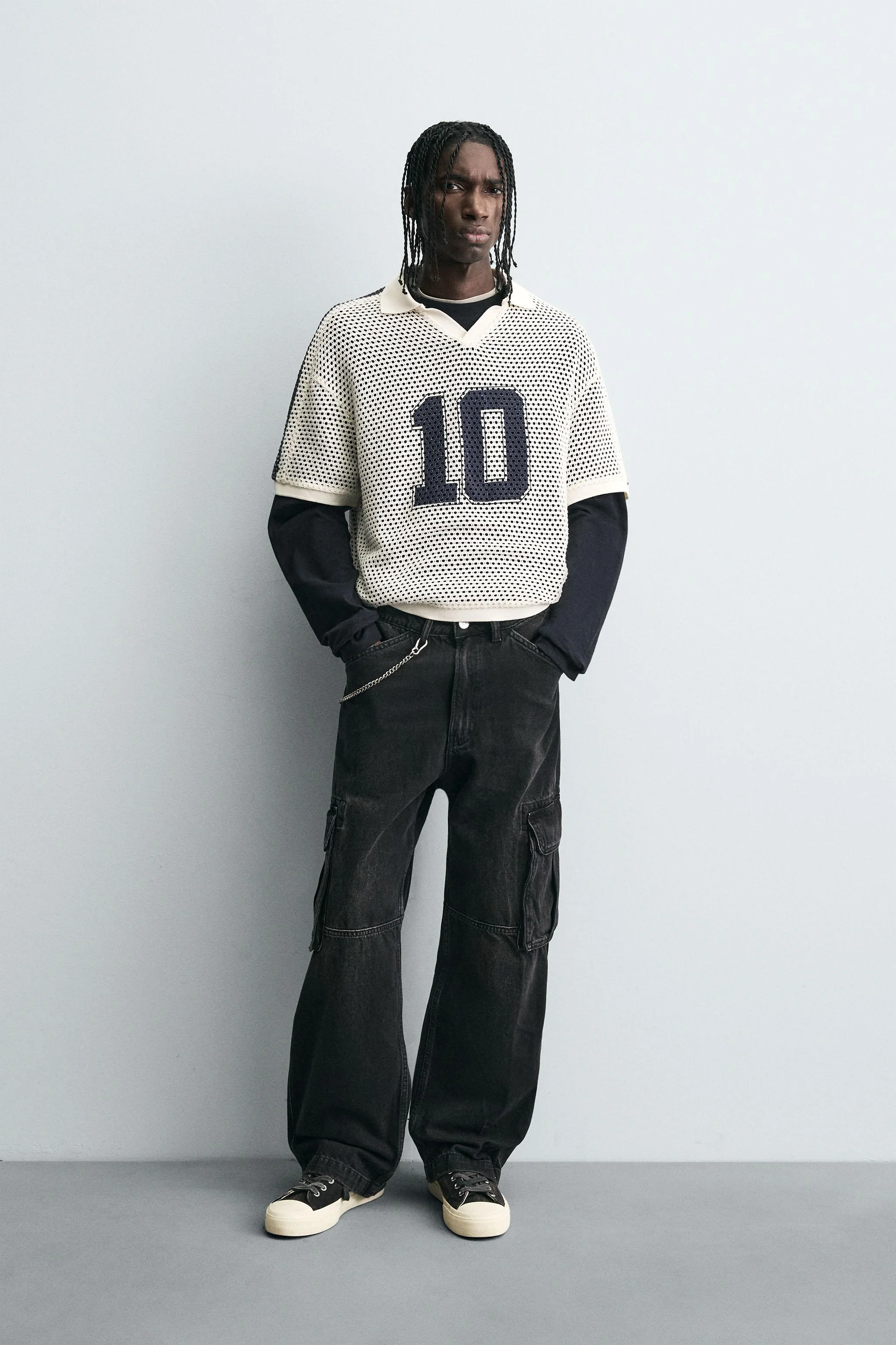 پولوشرت بافتنی طرح فوتبال رترو