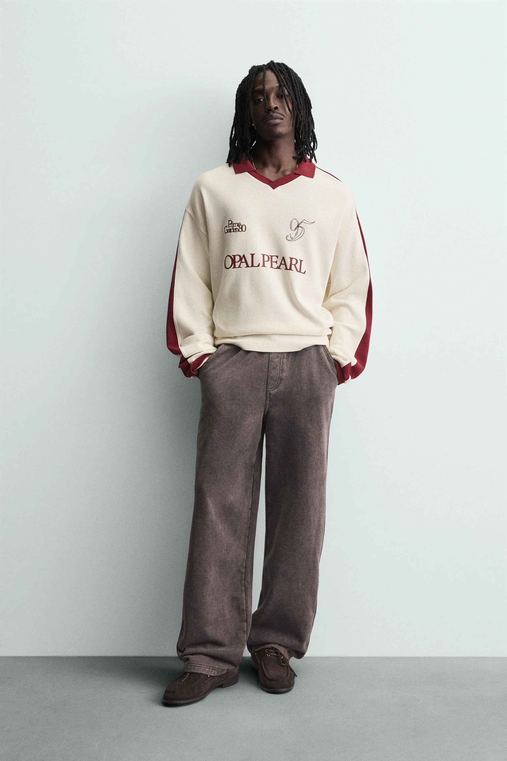 پولوشرت گلدوزی شده طرح فوتبال رترو