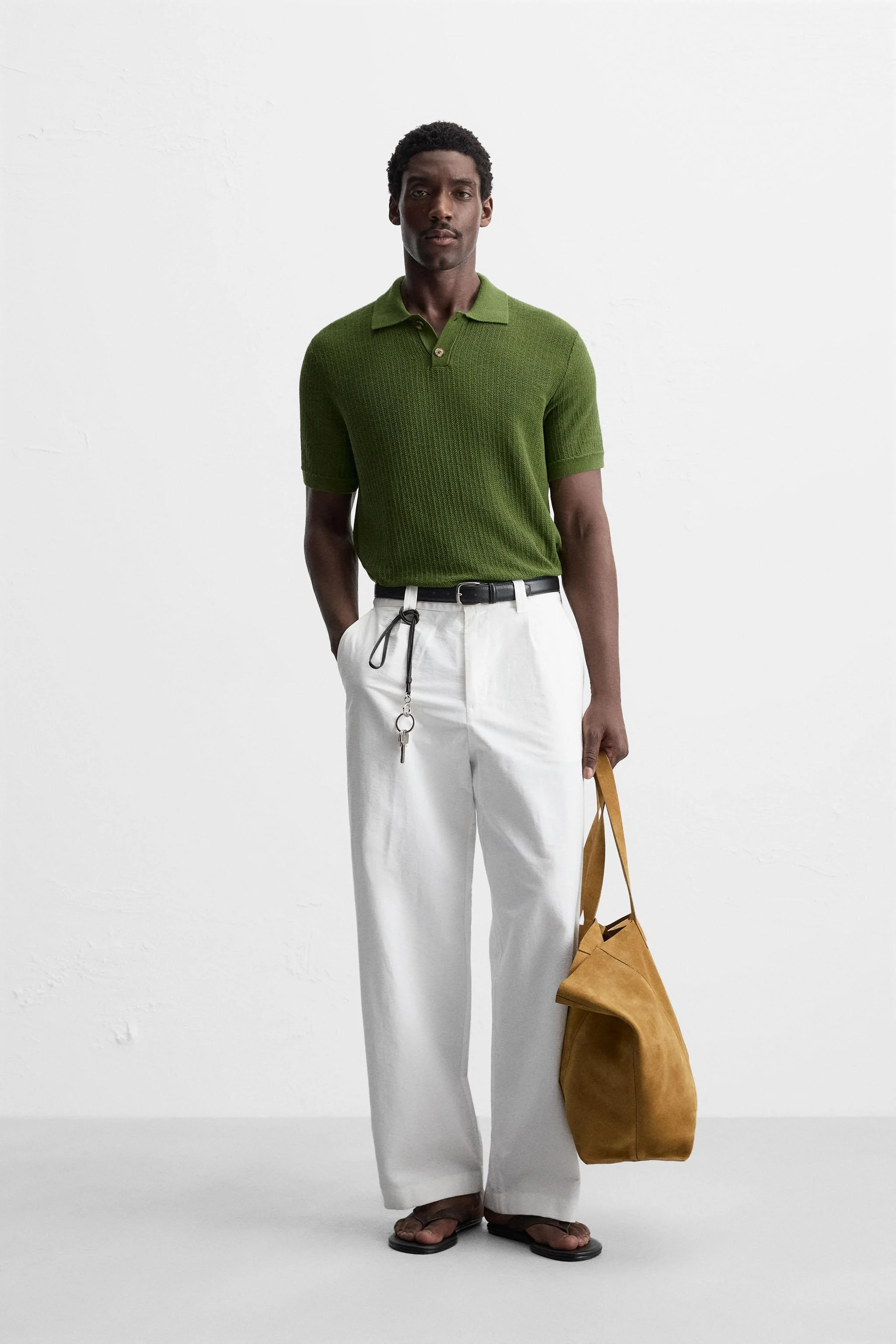 پولوشرت بافتنی با بافت خاص