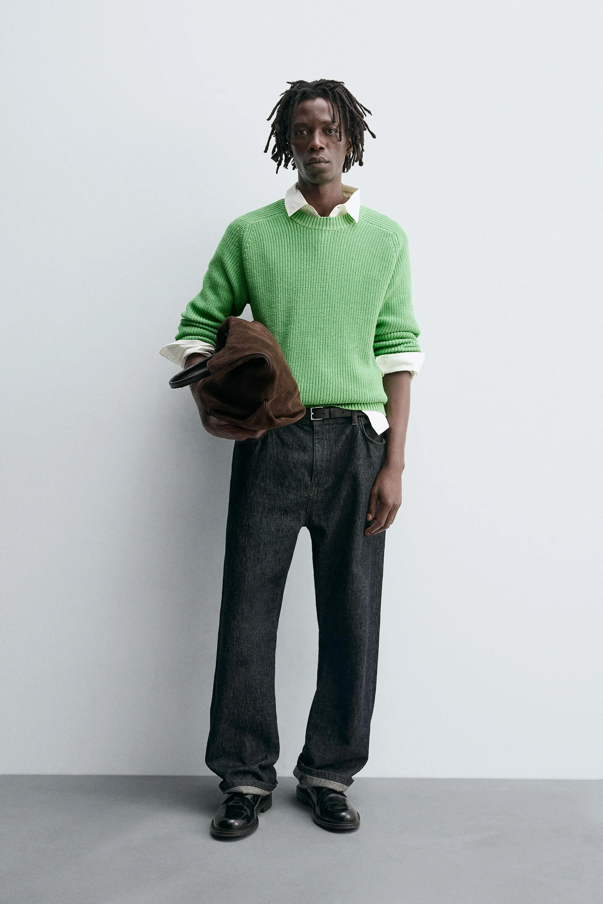 ژاکت بافت دار مخلوط پنبه