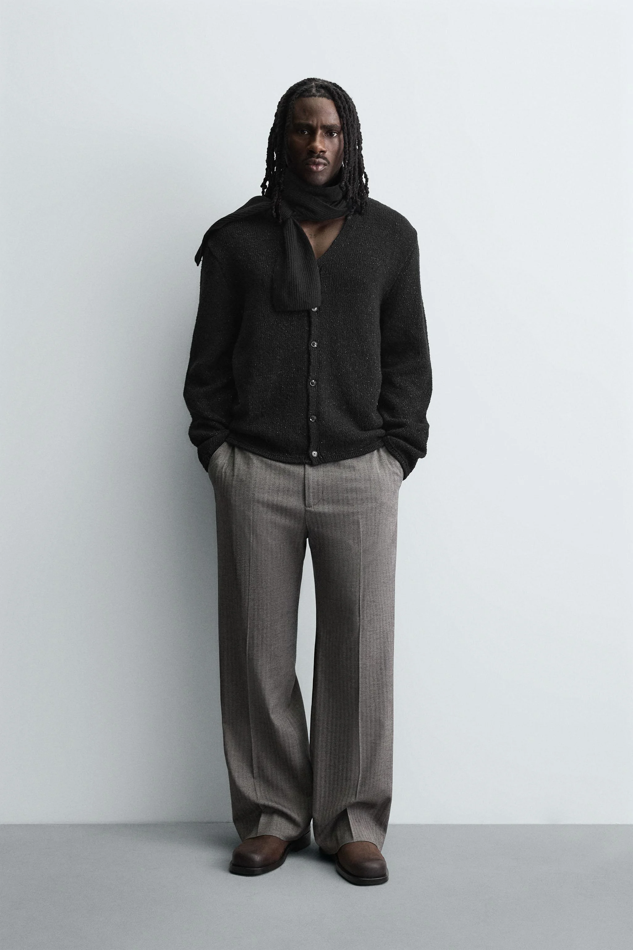 ژاکت بافتنی براق با بافت خاص