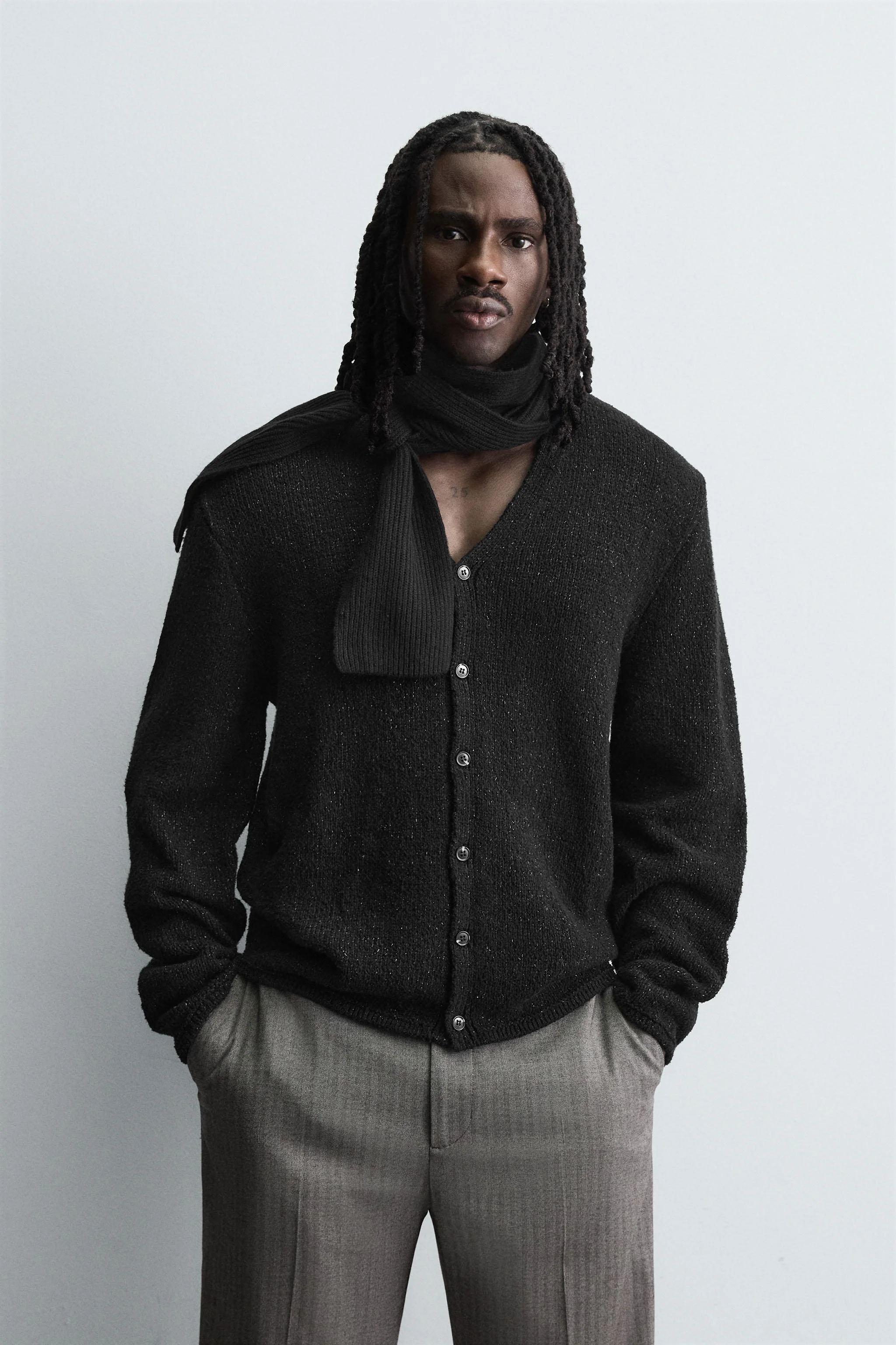 ژاکت بافتنی براق با بافت خاص