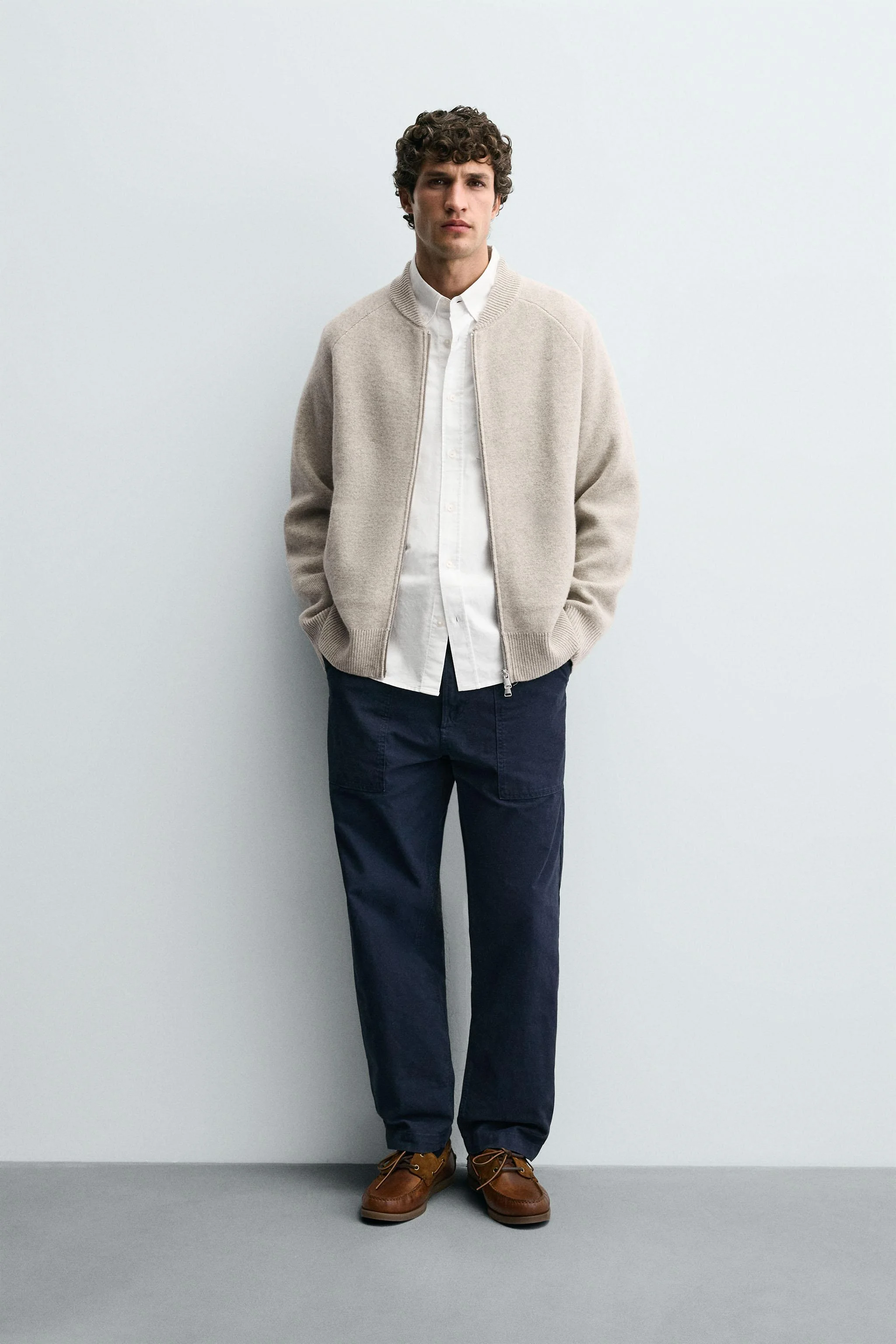 ژاکت بافتنی پشمی مدل خلبانی ژاکت بافتنی پشمی مدل خلبانی