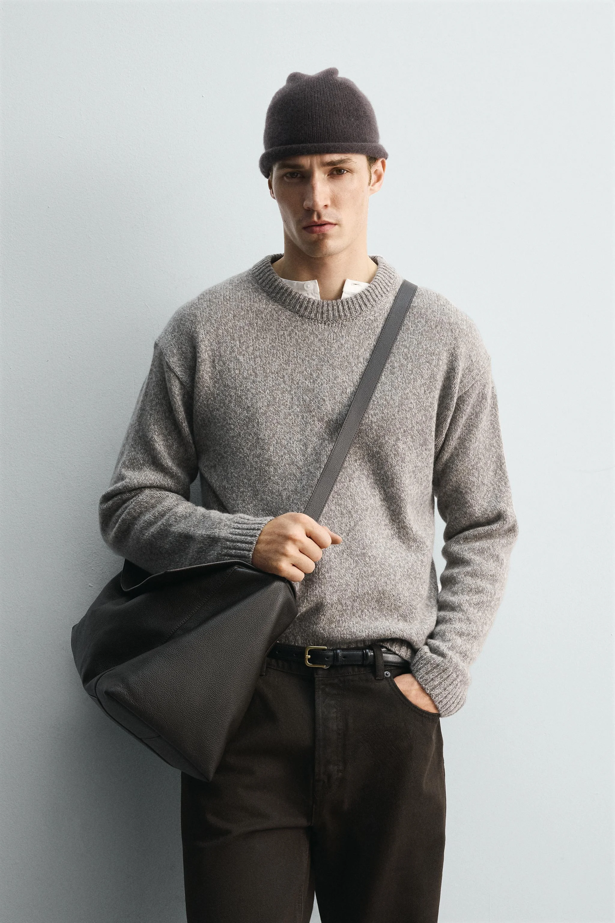 پلیور بافتنی ترکیبی پشم نسخه محدود