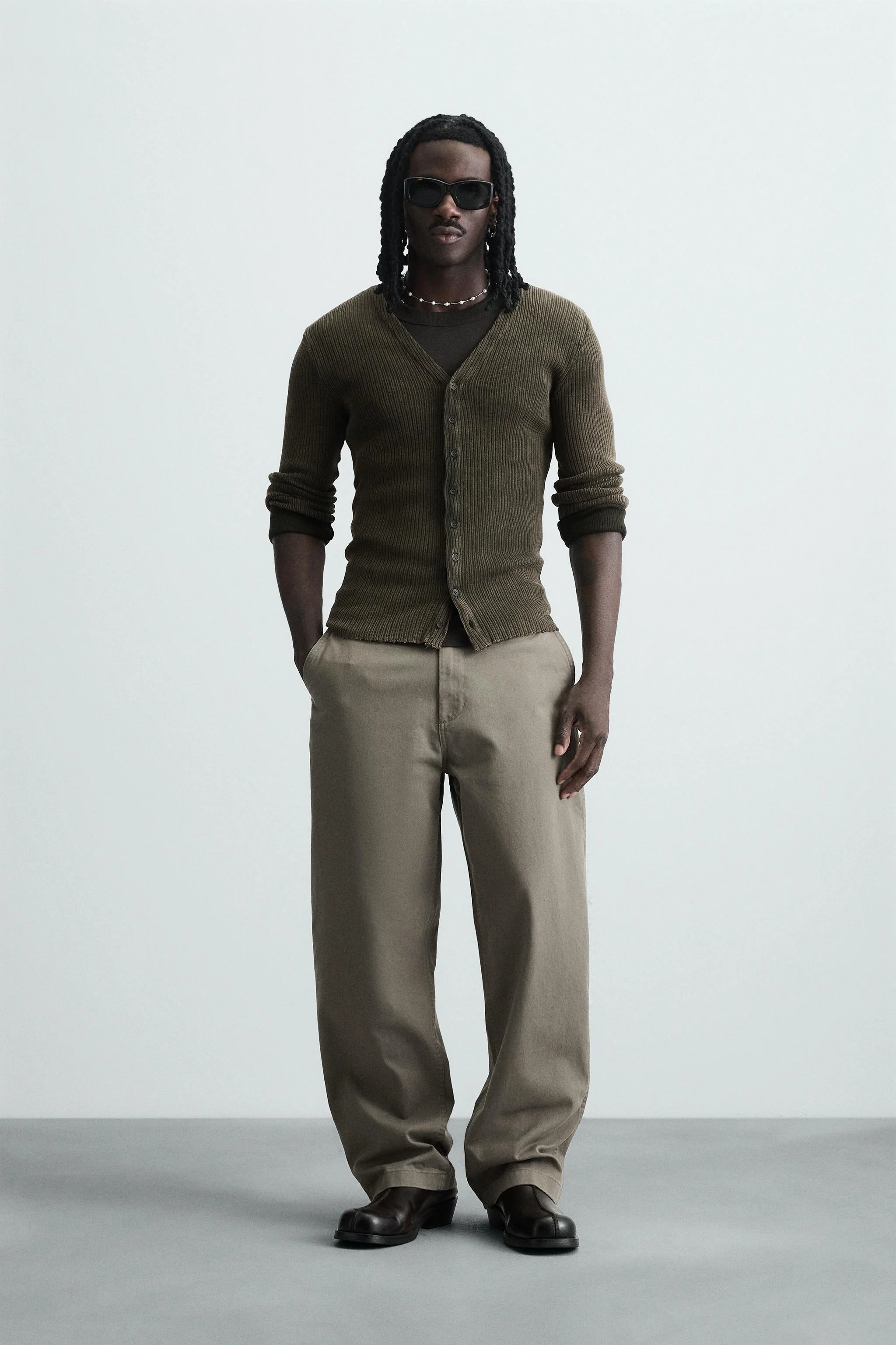 کاردیگان بافتنی کبریتی شسته شده